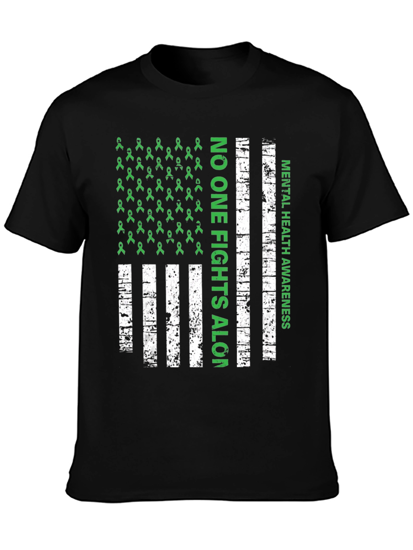 Mental Health Awareness T-Shirt - No One Fights Alone
