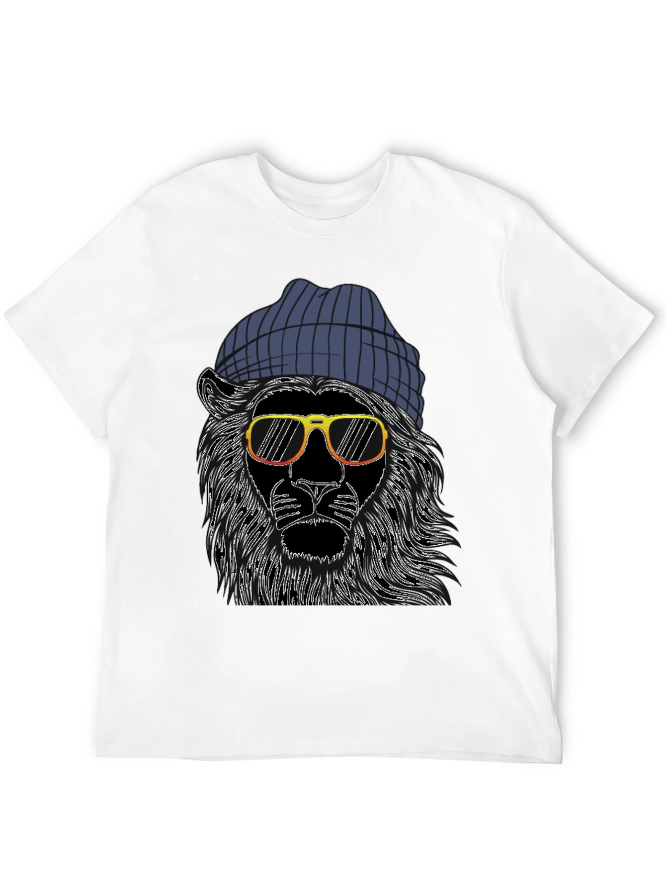 Cool Lion Graphic Tee - Mens Black T-Shirt