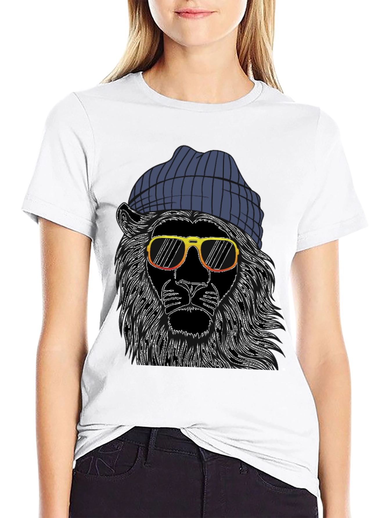 Cool Lion Graphic Tee - Mens Black T-Shirt