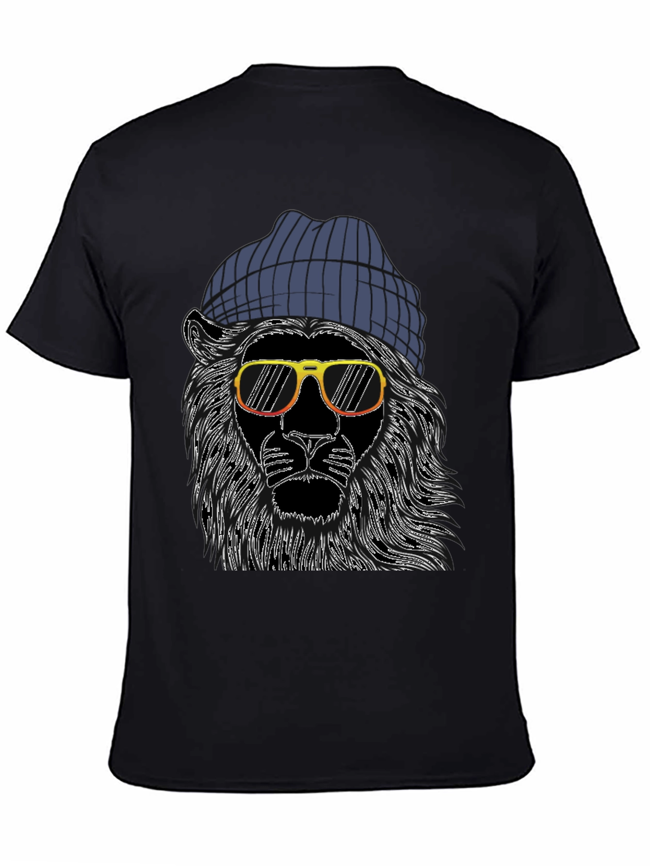 Cool Lion Graphic Tee - Mens Black T-Shirt