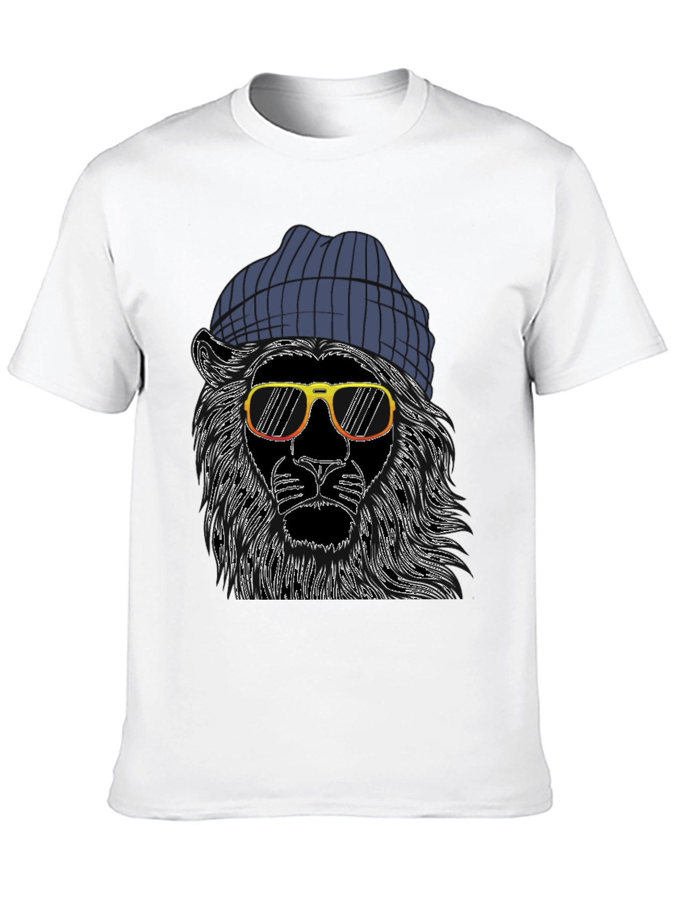 Cool Lion Graphic Tee - Mens Black T-Shirt
