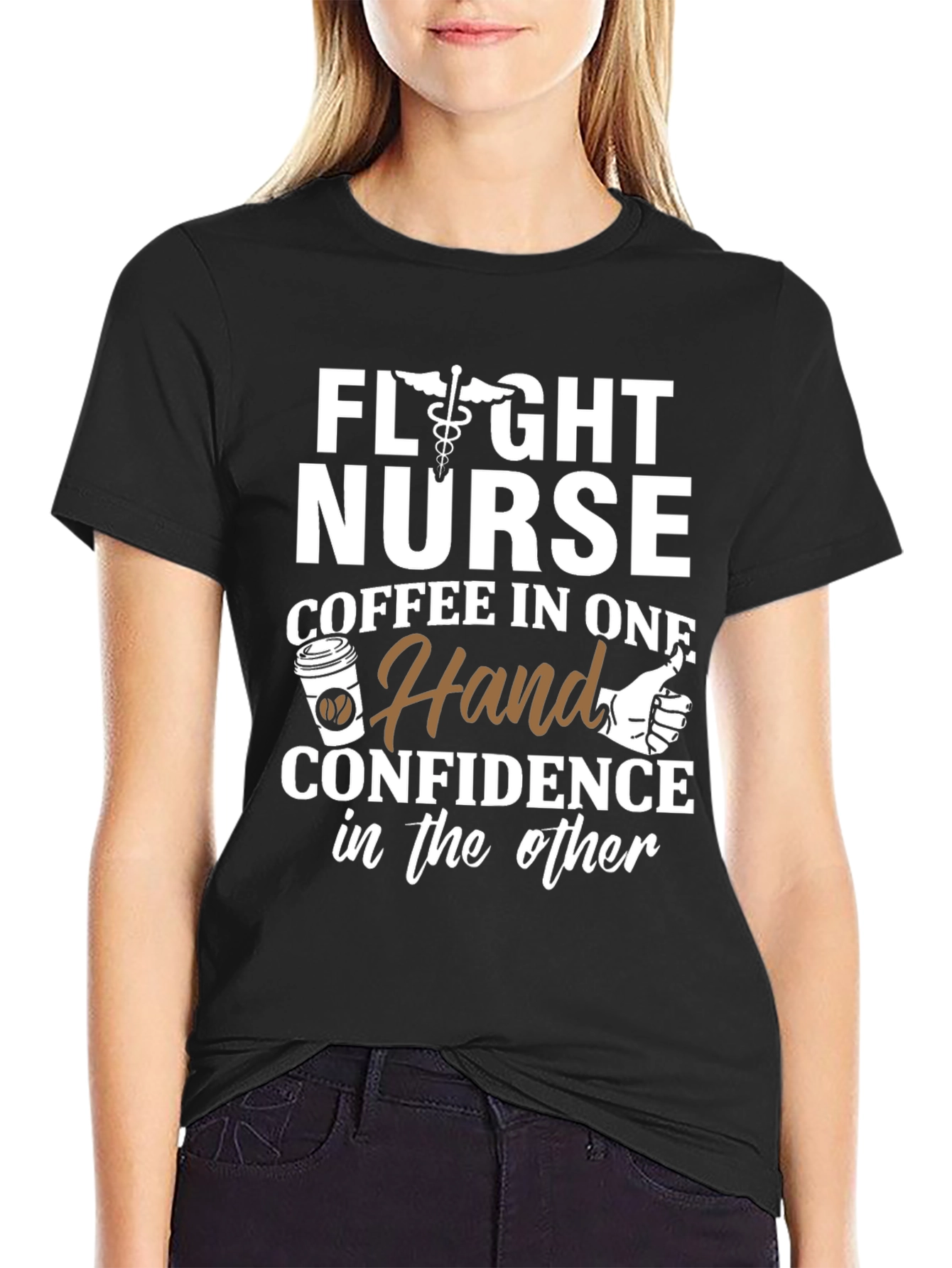 Flight Nurse Coffee & Confidence T-Shirt