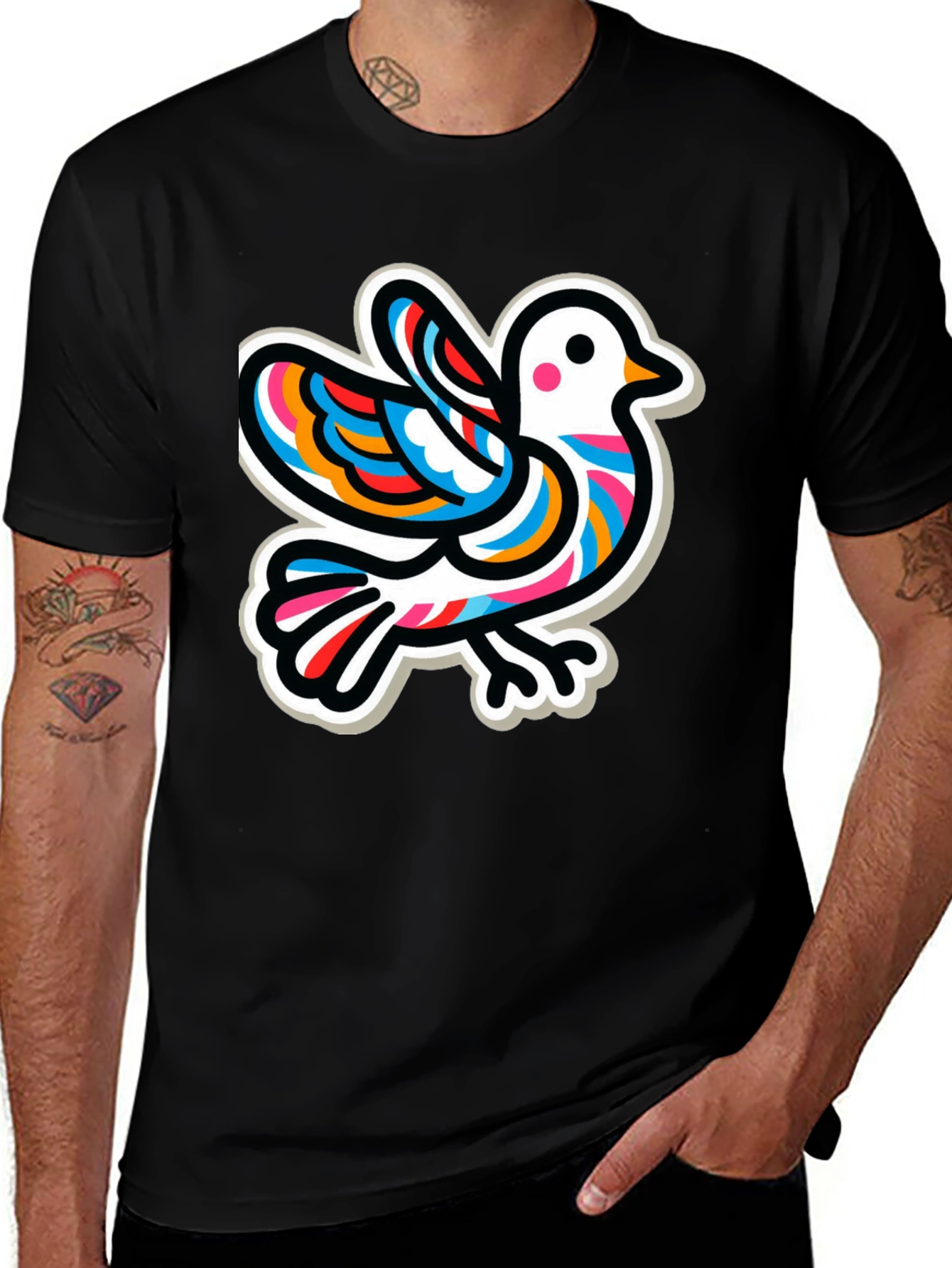 Dove Graphic T-Shirt - Quirky Peace Design