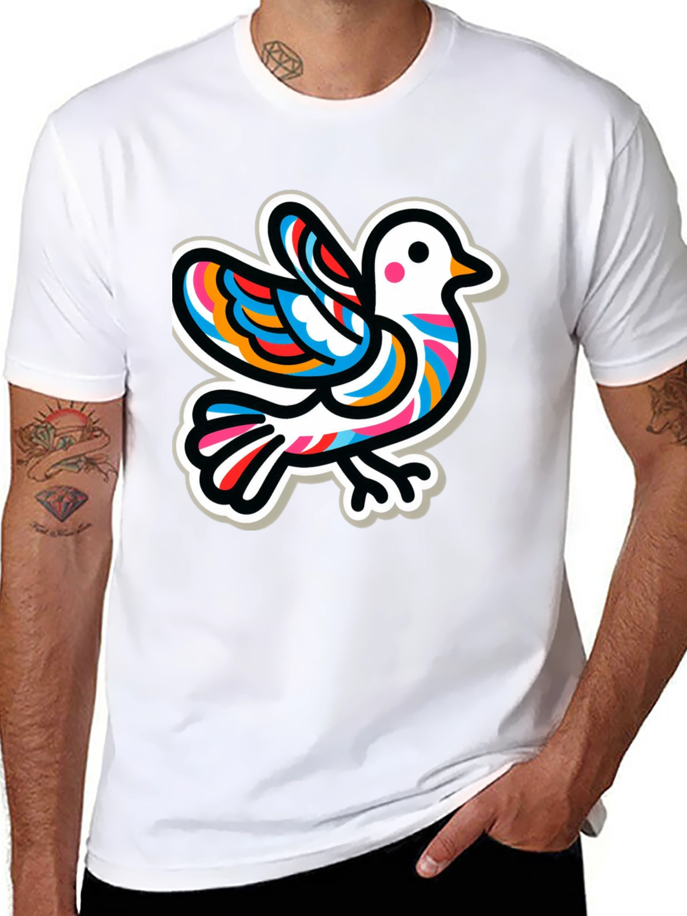 Dove Graphic T-Shirt - Quirky Peace Design