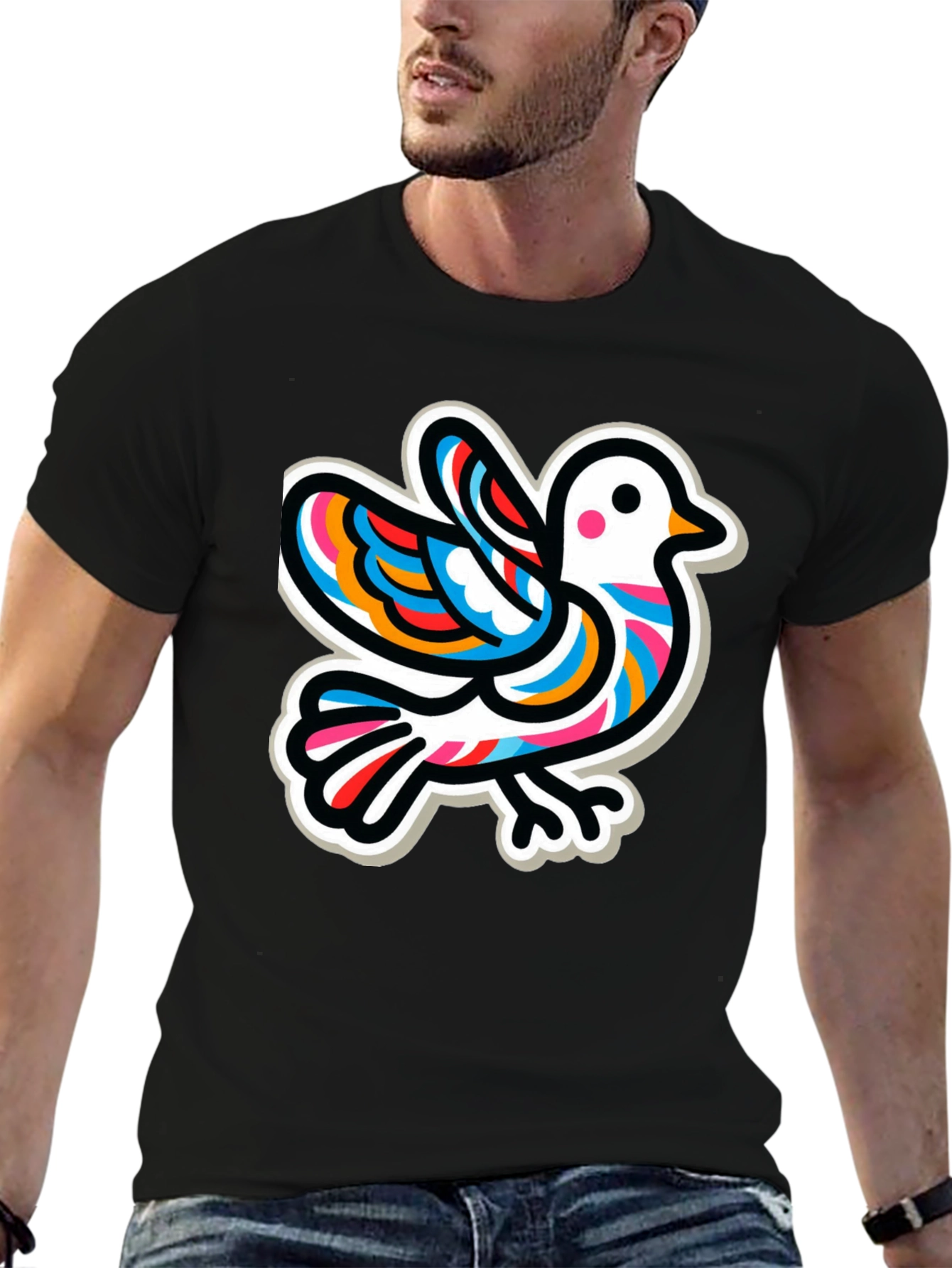 Dove Graphic T-Shirt - Quirky Peace Design
