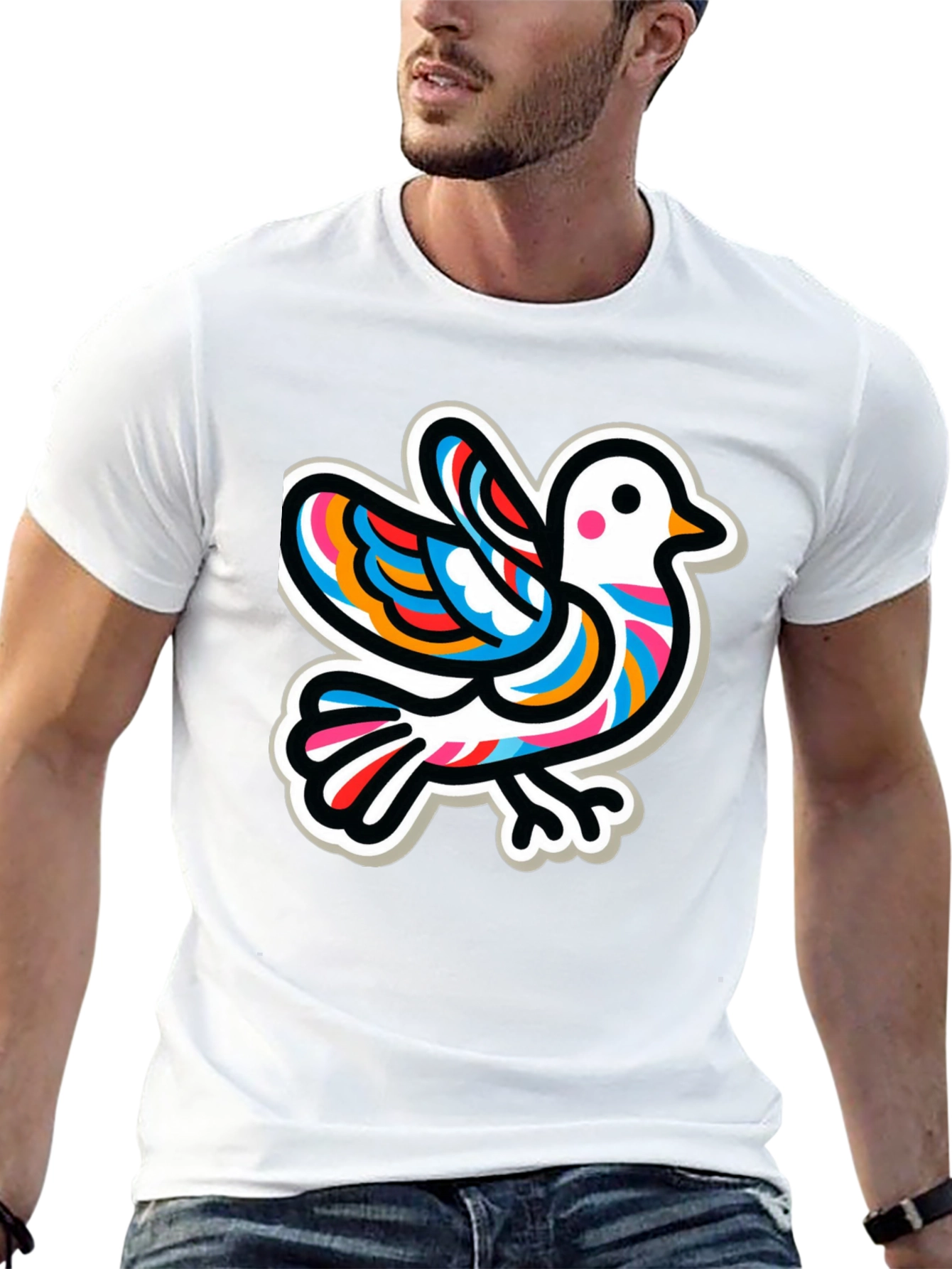Dove Graphic T-Shirt - Quirky Peace Design