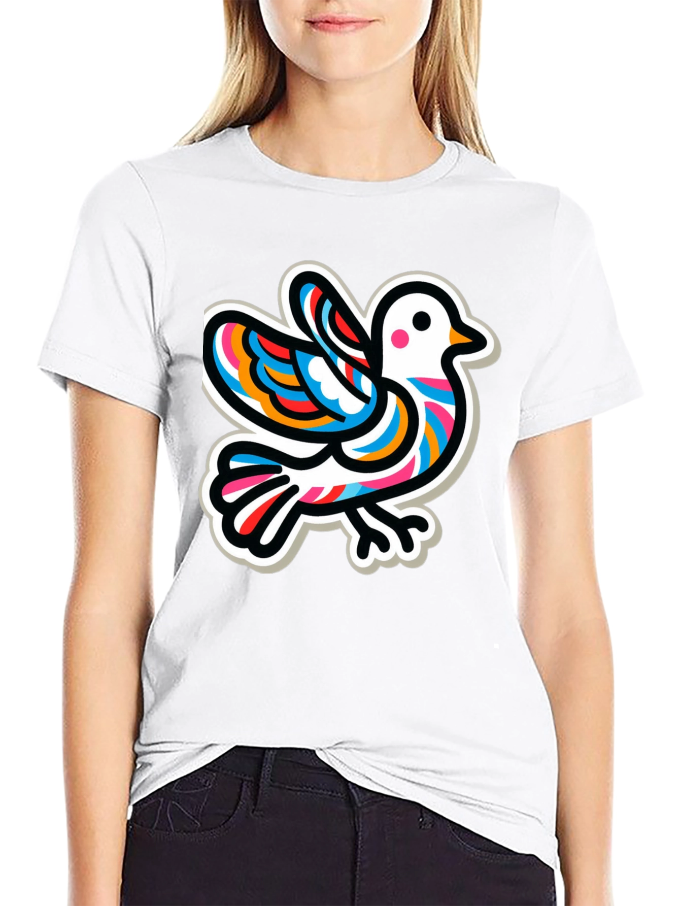 Dove Graphic T-Shirt - Quirky Peace Design