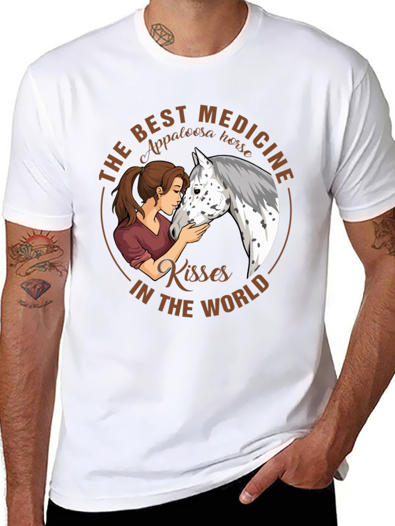 Appaloosa Horse Kisses T-Shirt - Best Medicine Tee