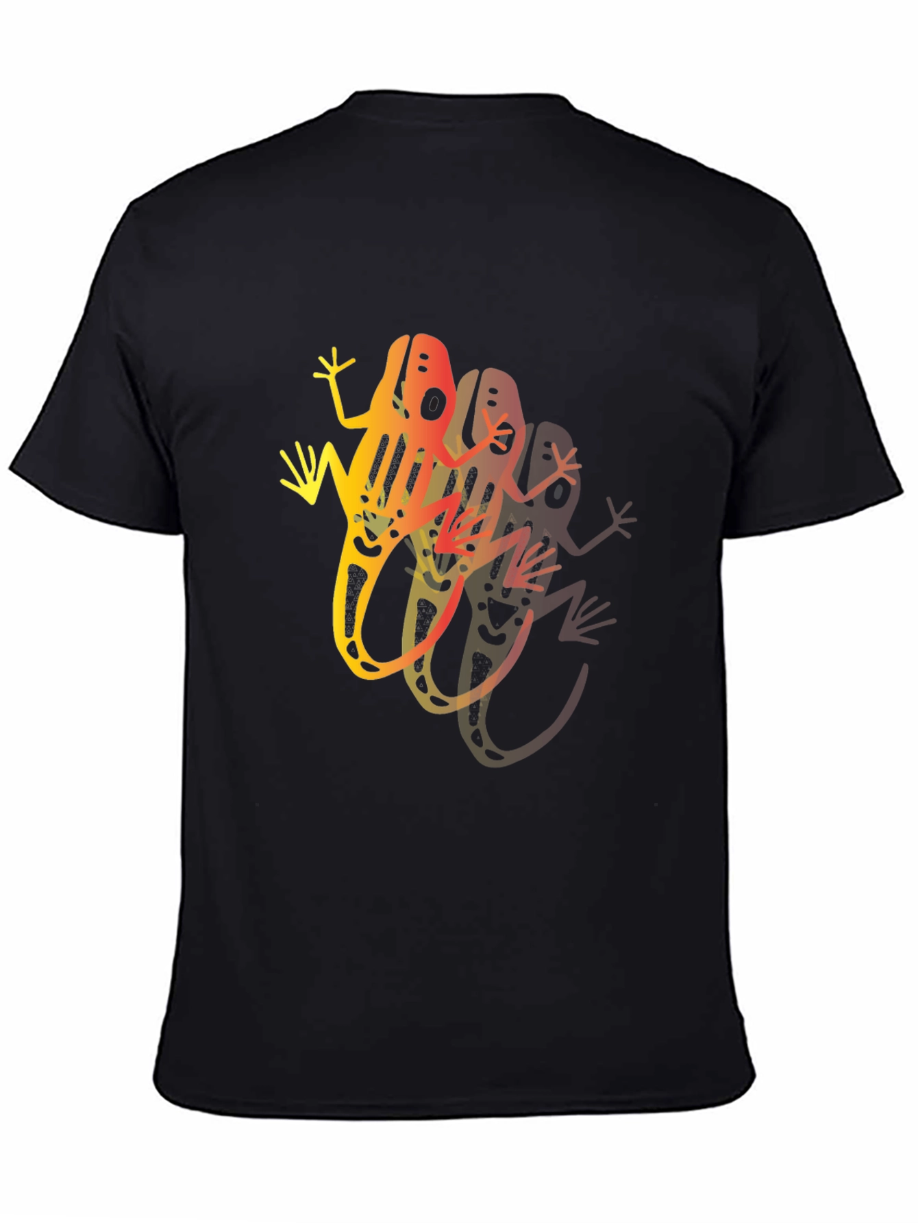 Cool Frog Silhouette Graphic Black T-Shirt