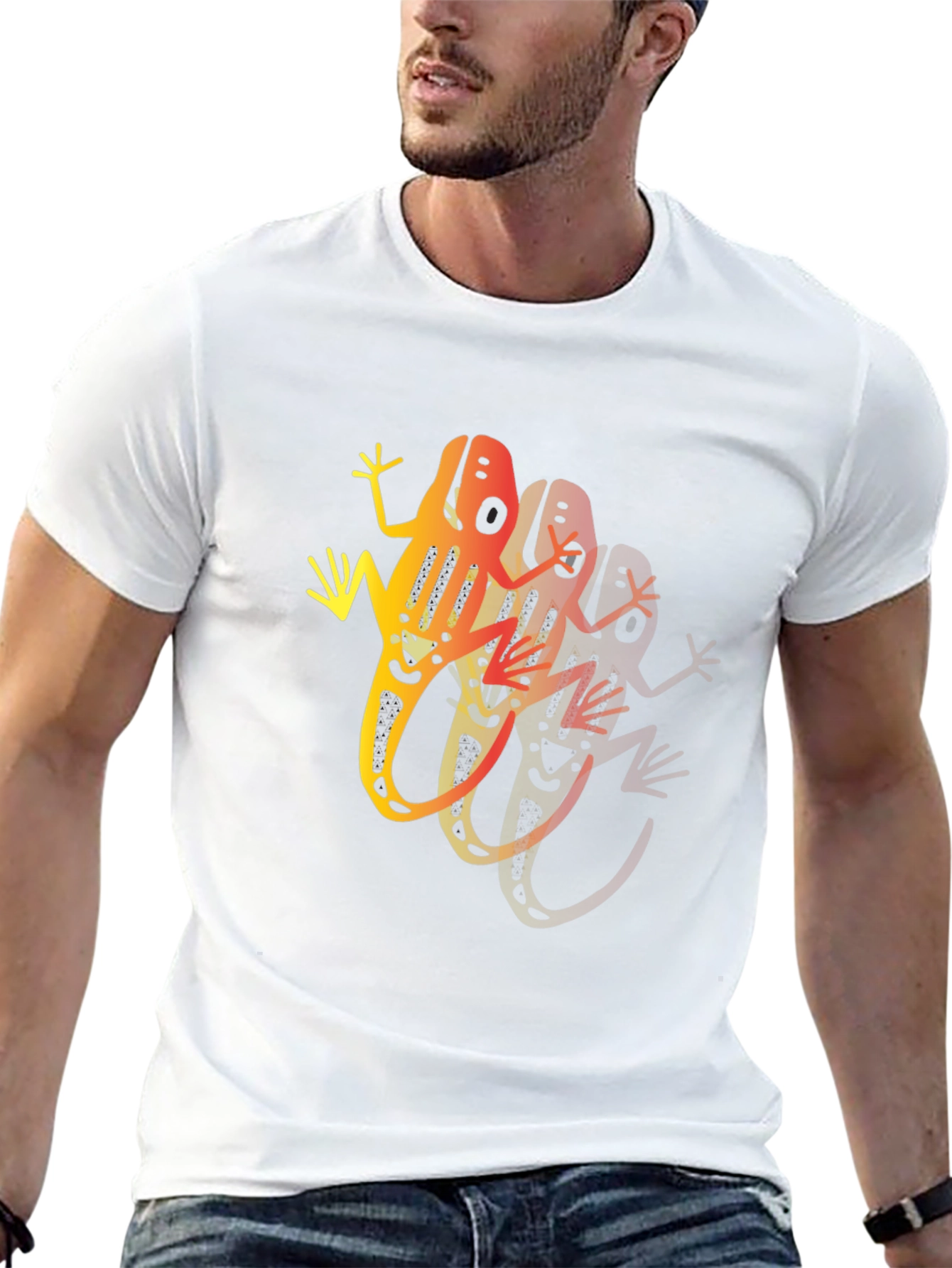 Cool Frog Silhouette Graphic Black T-Shirt