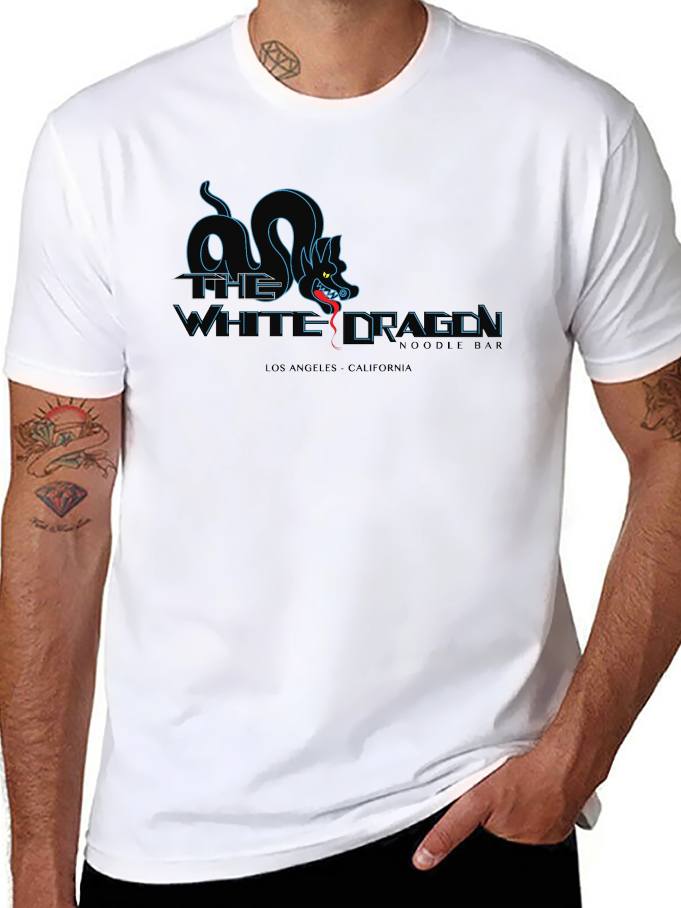 White Dragon Noodle T-Shirt