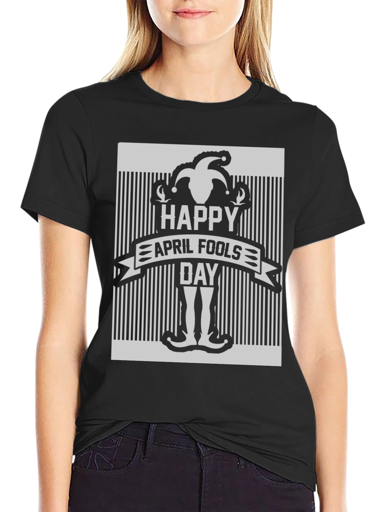 Happy April Fools Day Jester Graphic T-Shirt
