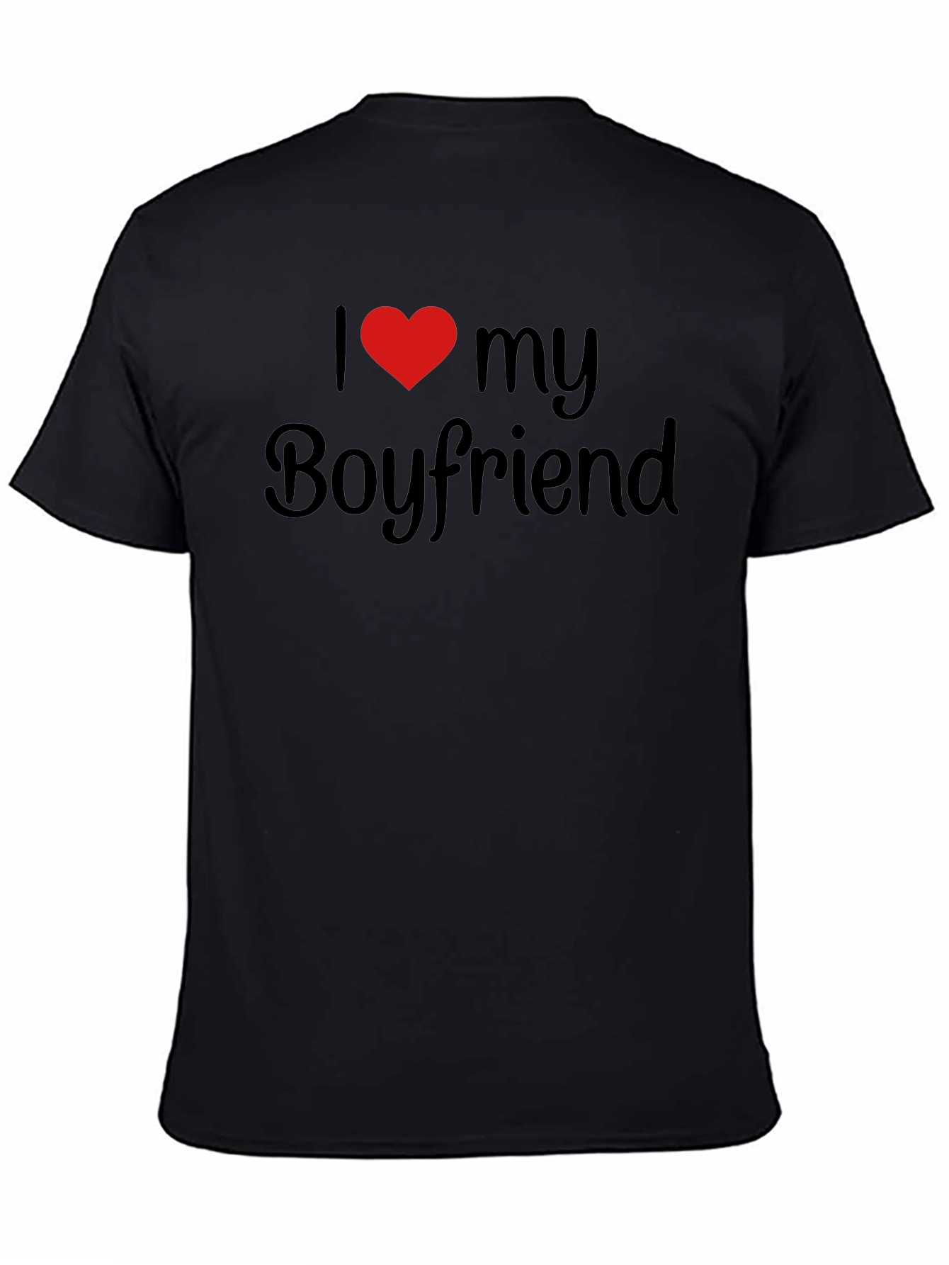 I Heart My Boyfriend Black T-Shirt