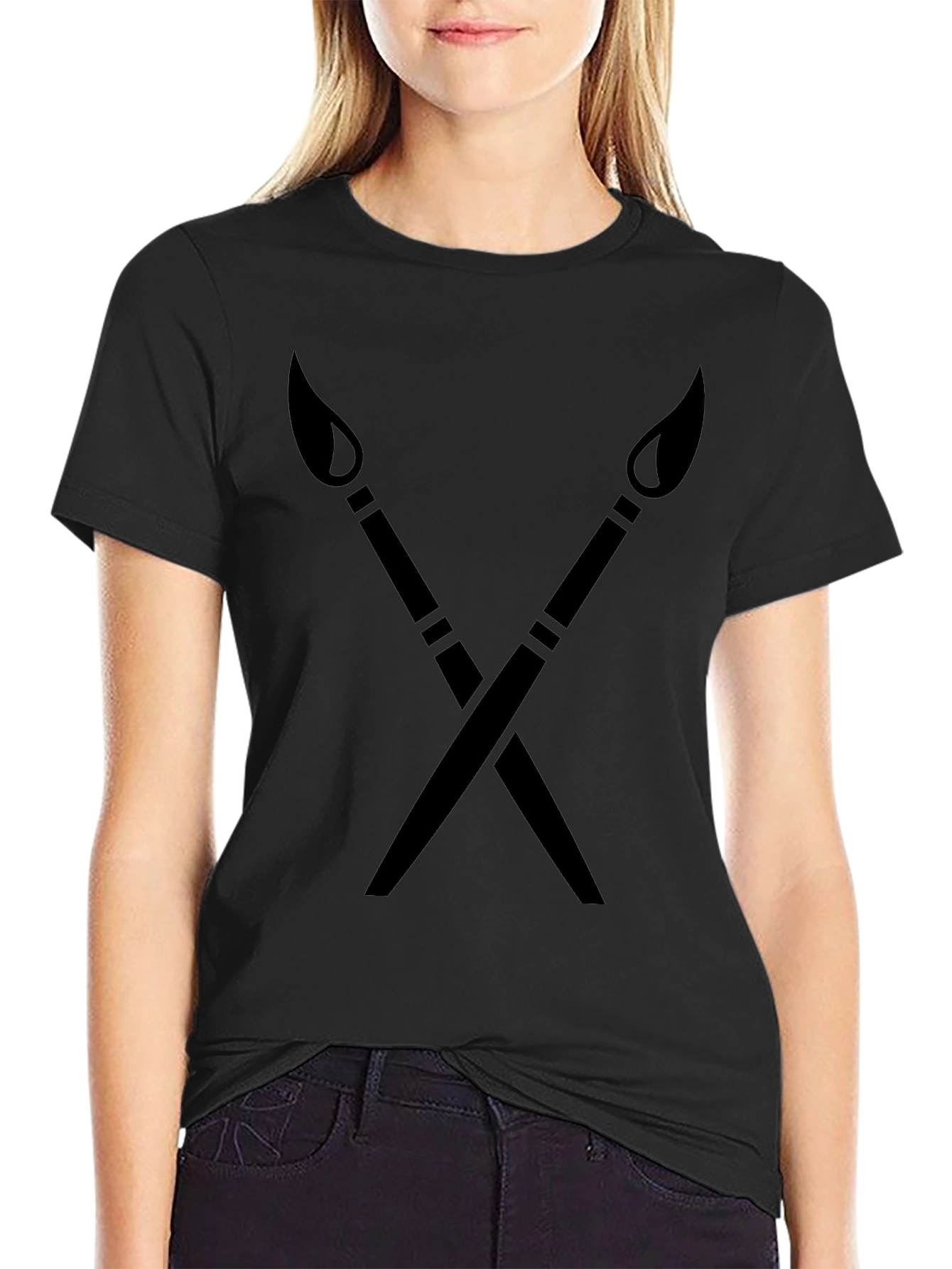 Painters Cross T-Shirt - Artistic Black Tee