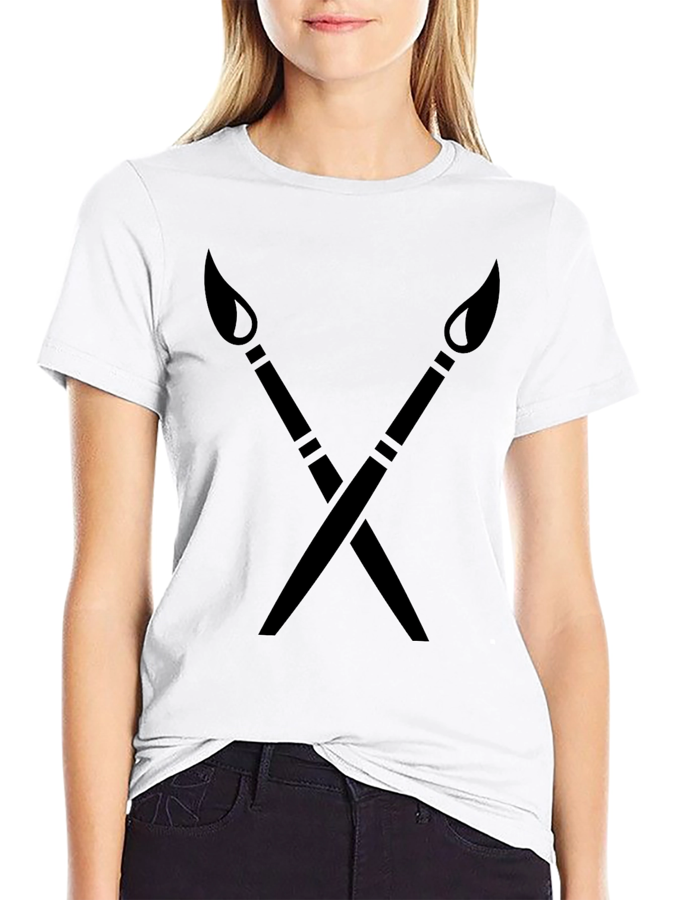 Painters Cross T-Shirt - Artistic Black Tee