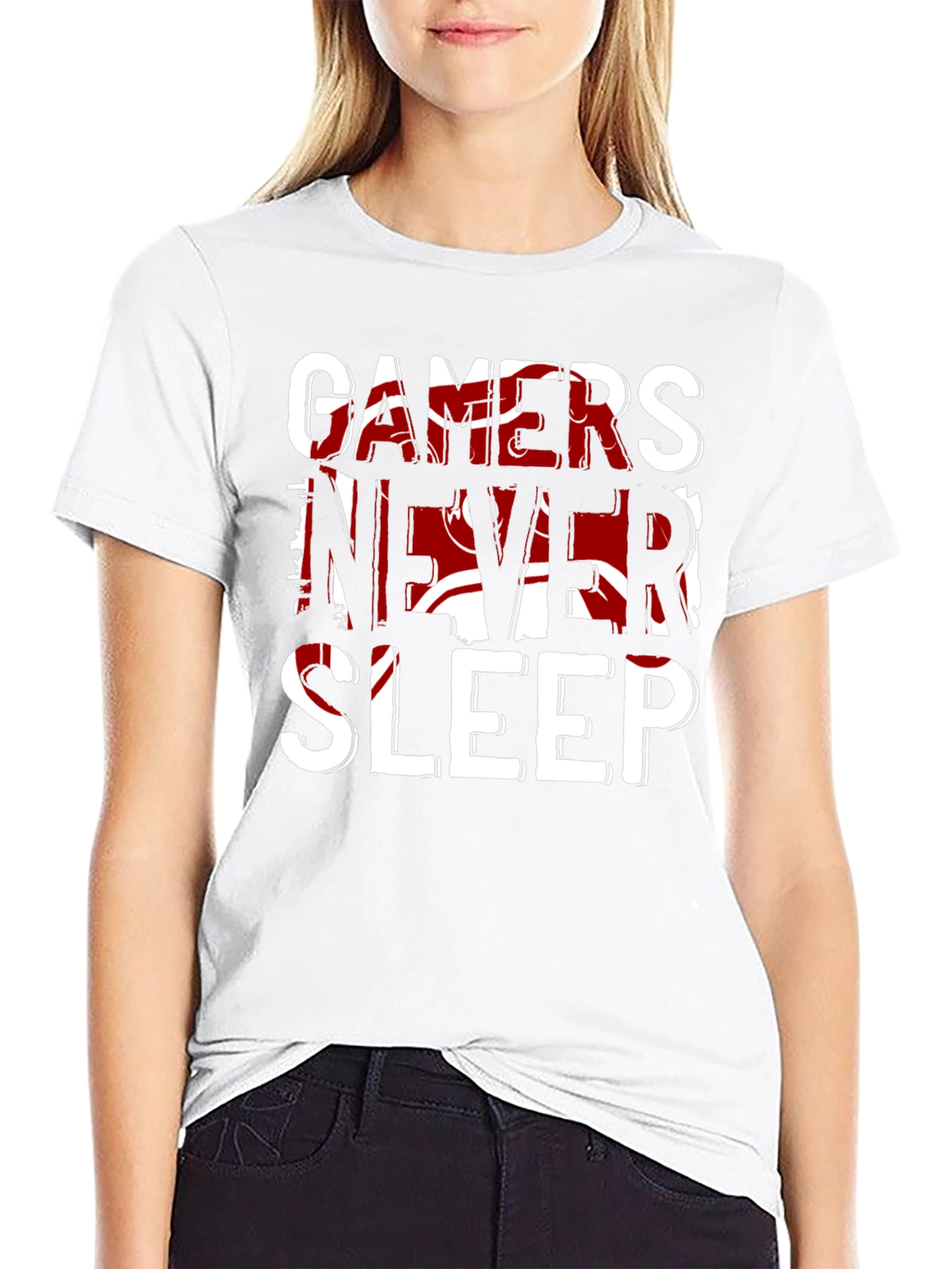 Gamers Never Sleep Black T-Shirt - Bold Graphic Tee