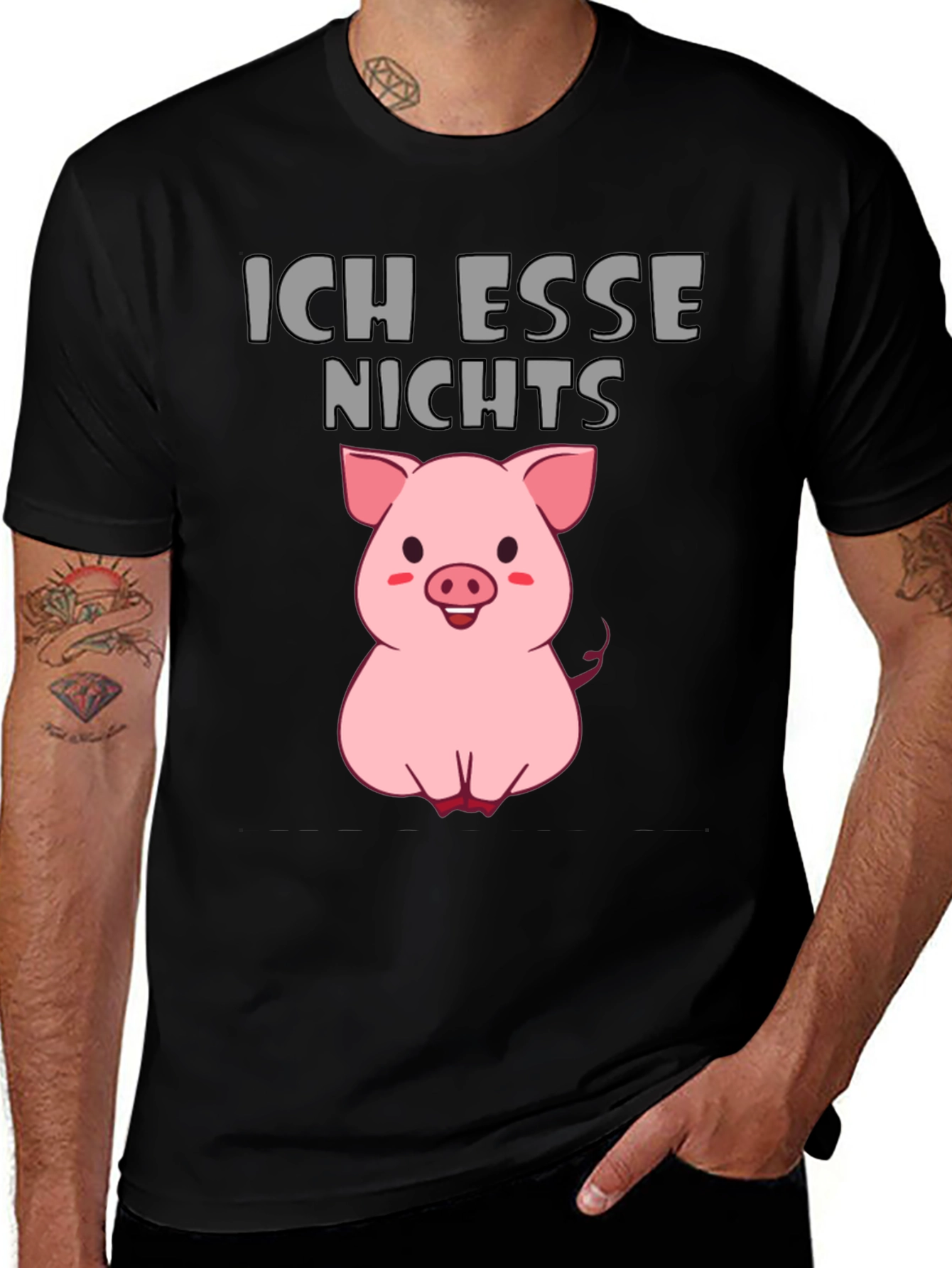 Ich Esse Nichts Vegan Pig T-Shirt