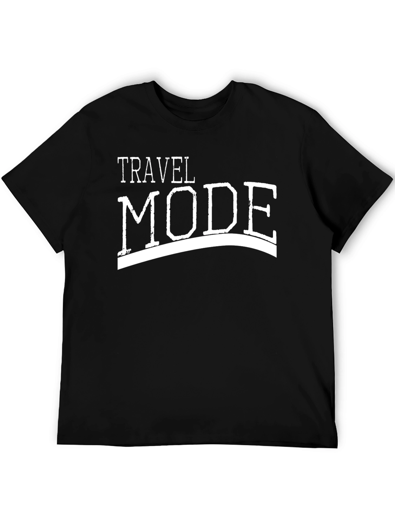 Travel Mode Black Graphic T-Shirt
