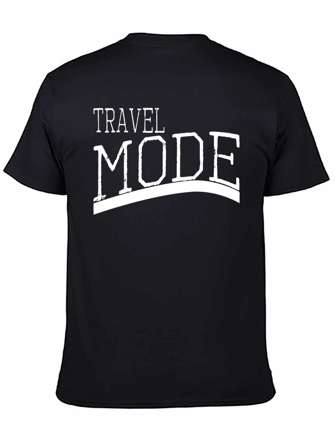 Travel Mode Black Graphic T-Shirt