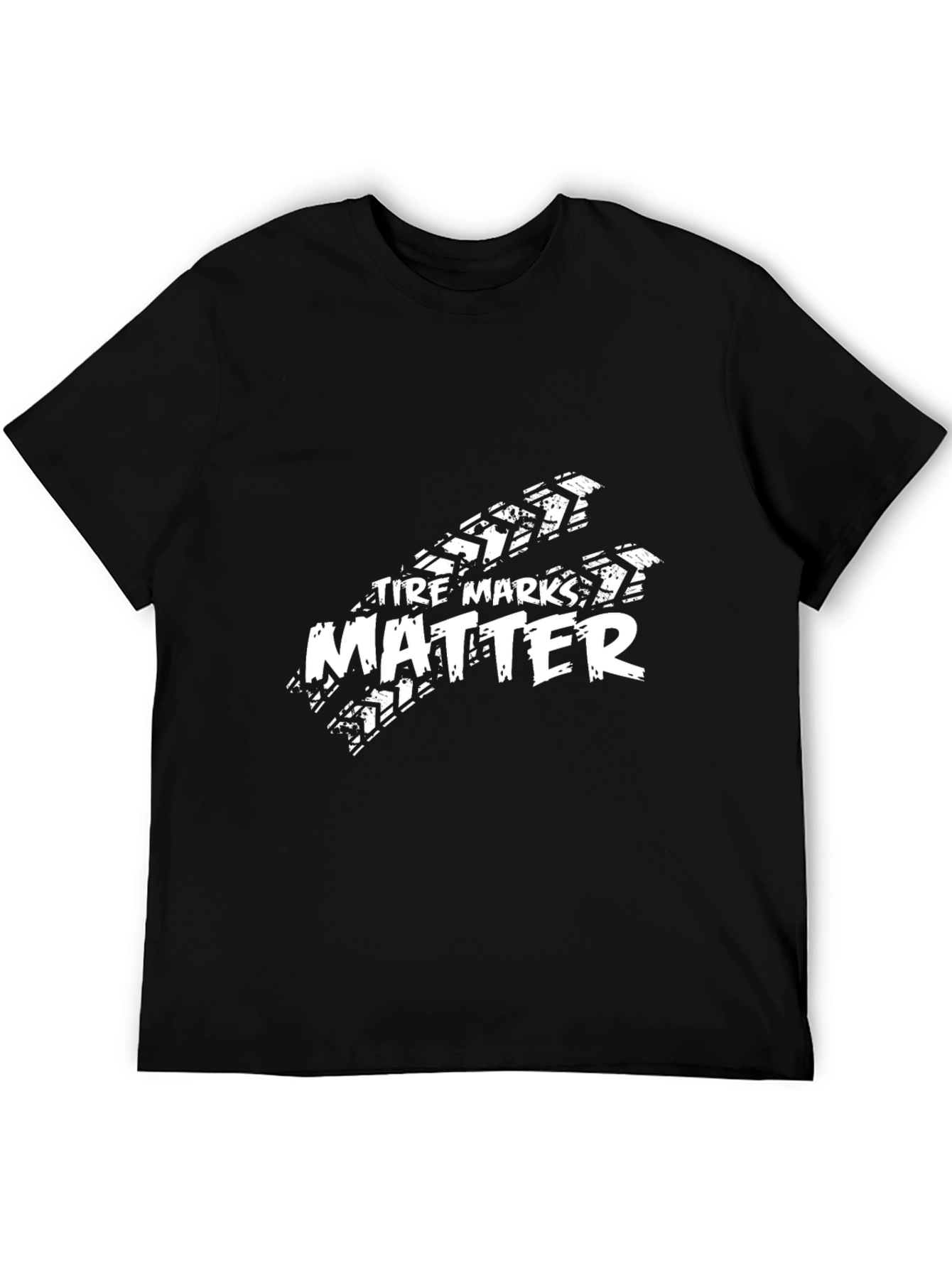 Tire Marks Matter Black Graphic Tee