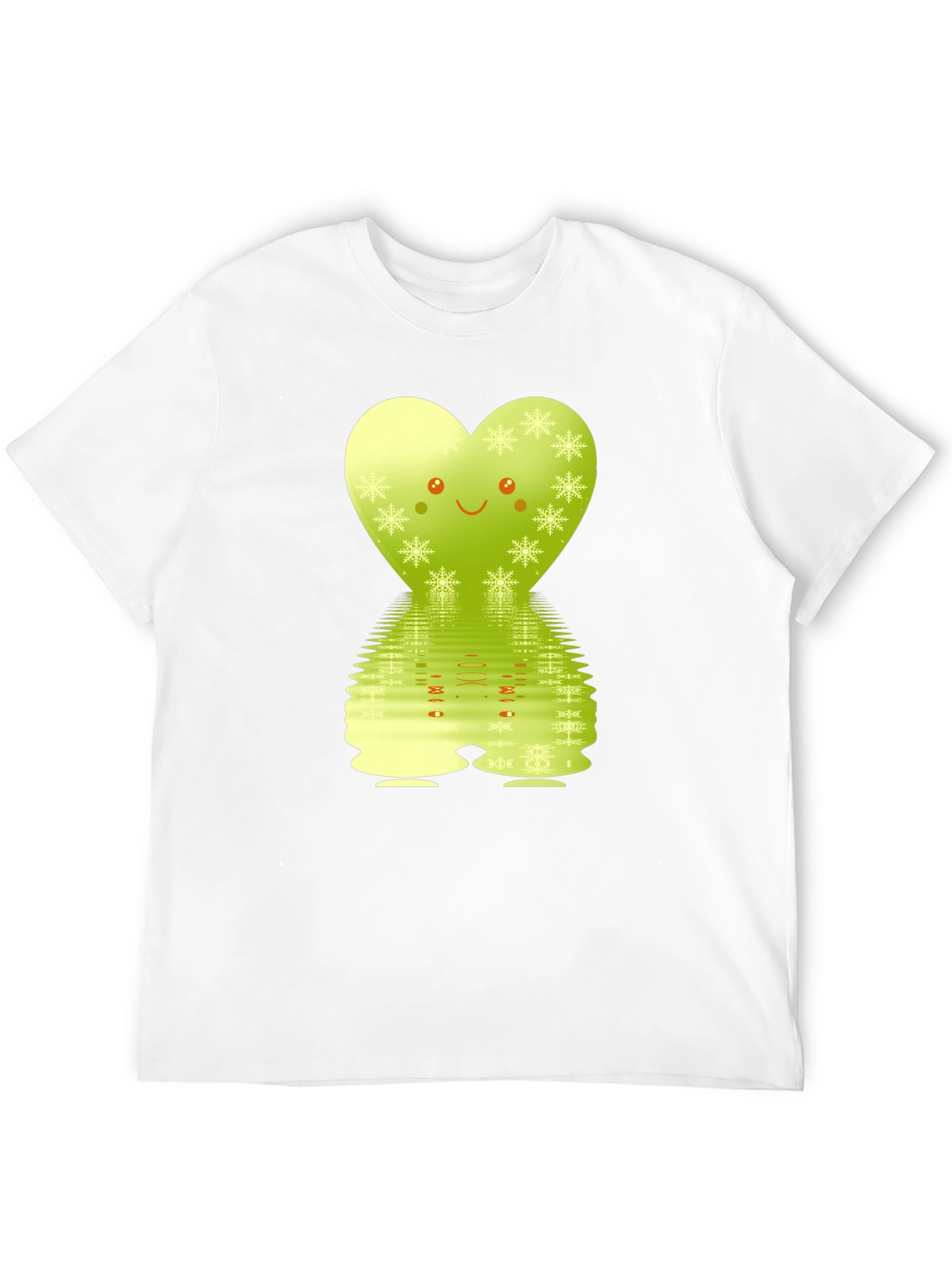 Cute Heart Snowflake Reflective Graphic Tee