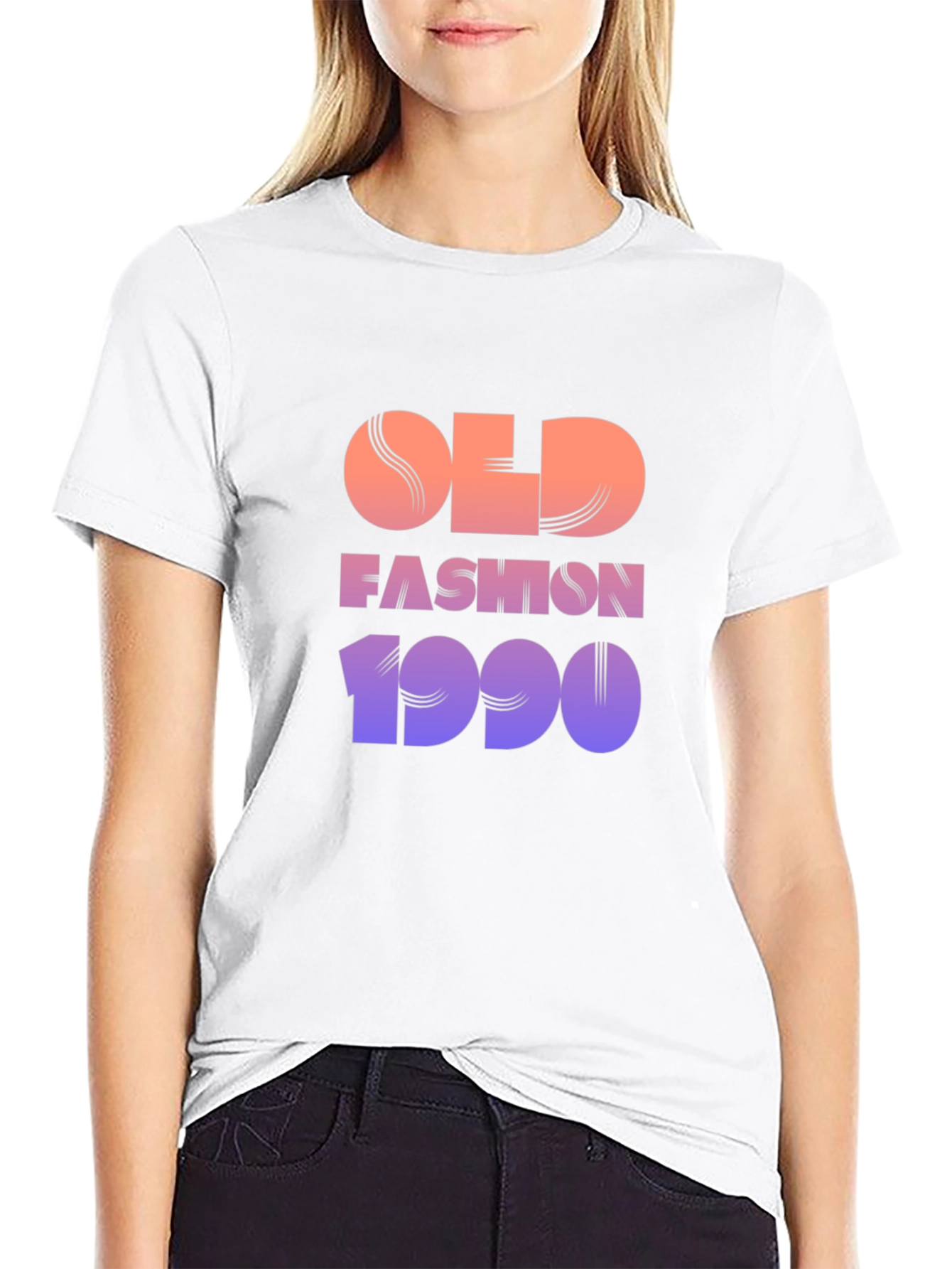Retro Old Fashion 1990 Graphic Tee - Black