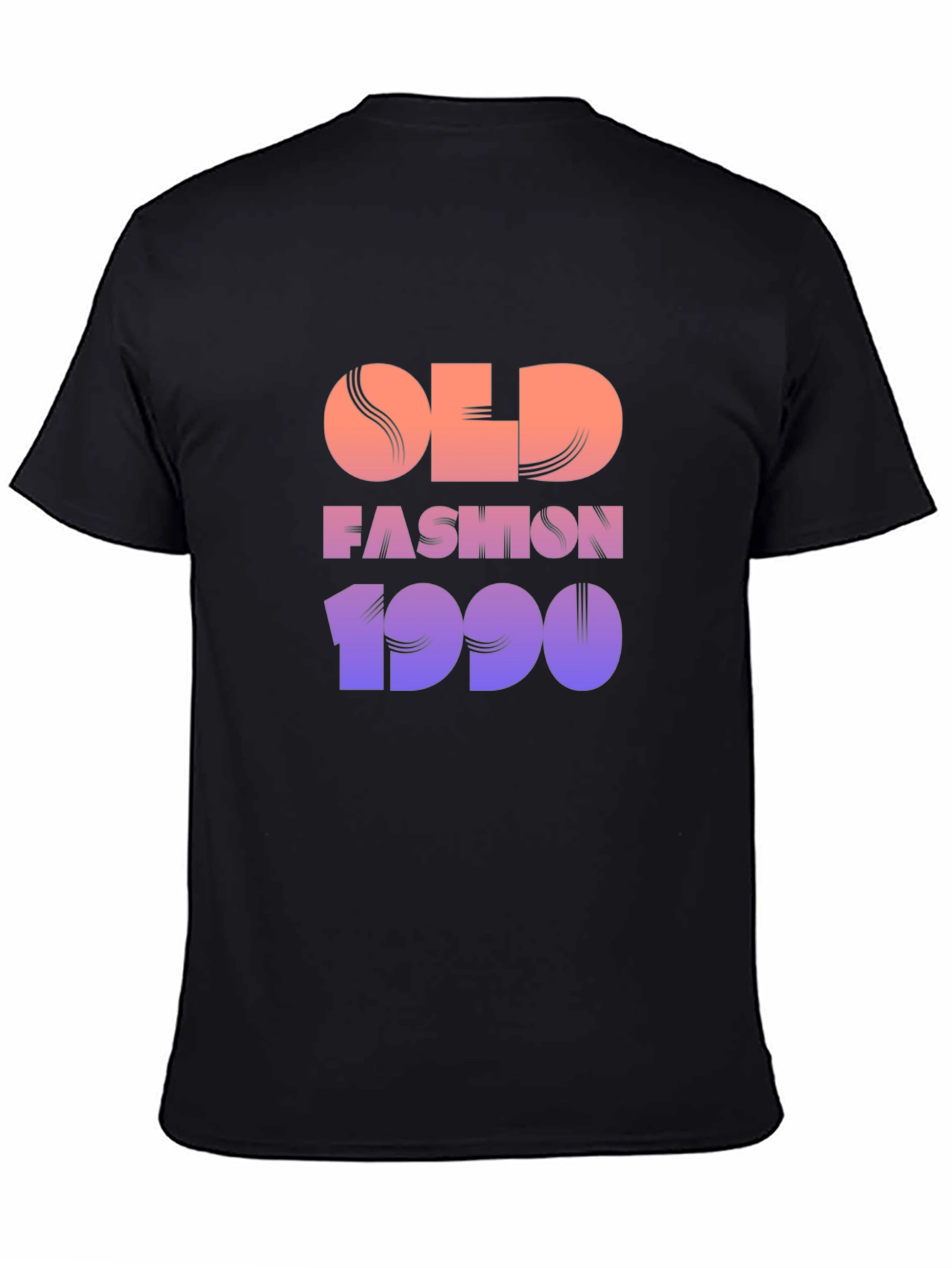 Retro Old Fashion 1990 Graphic Tee - Black