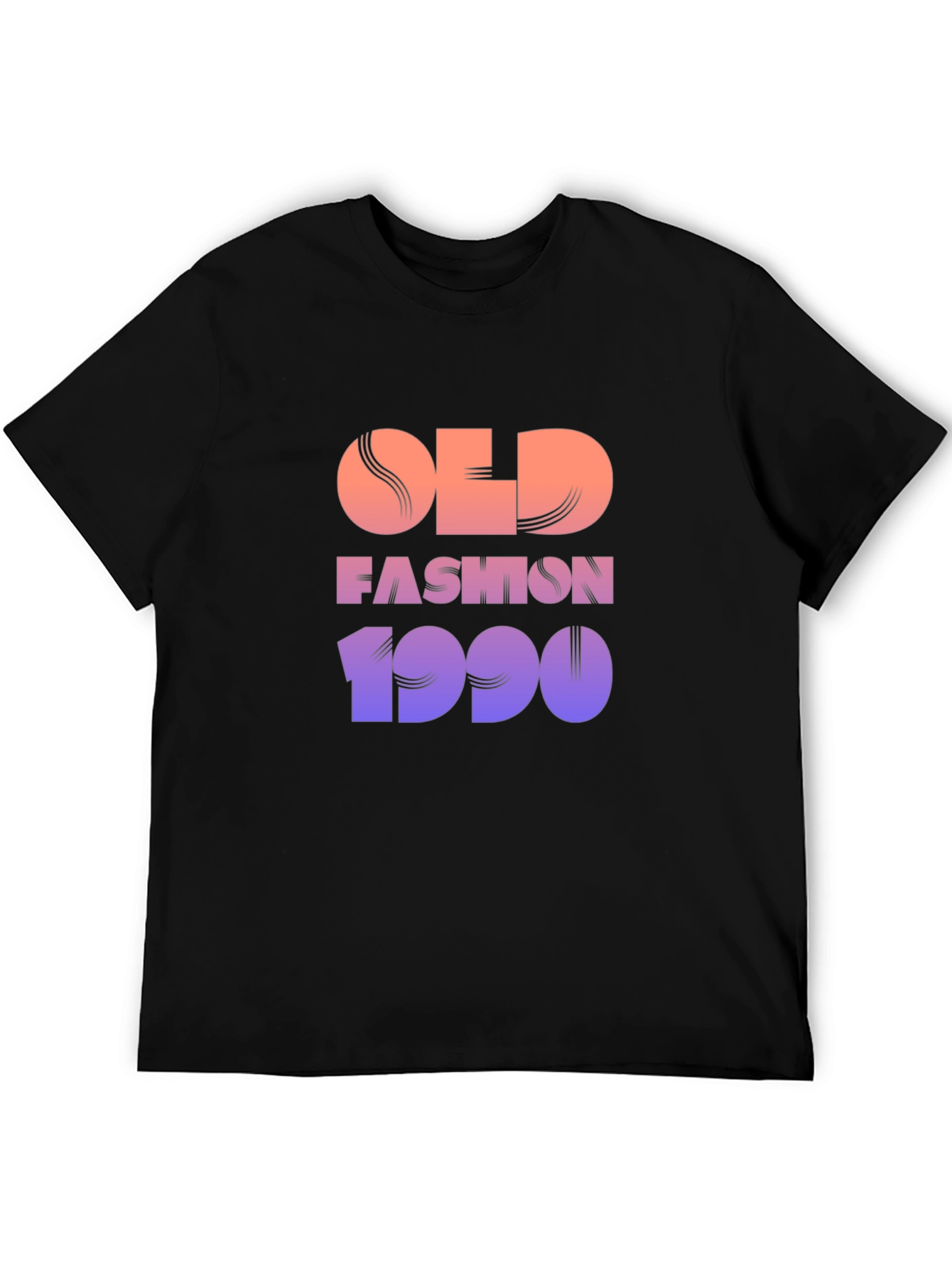 Retro Old Fashion 1990 Graphic Tee - Black