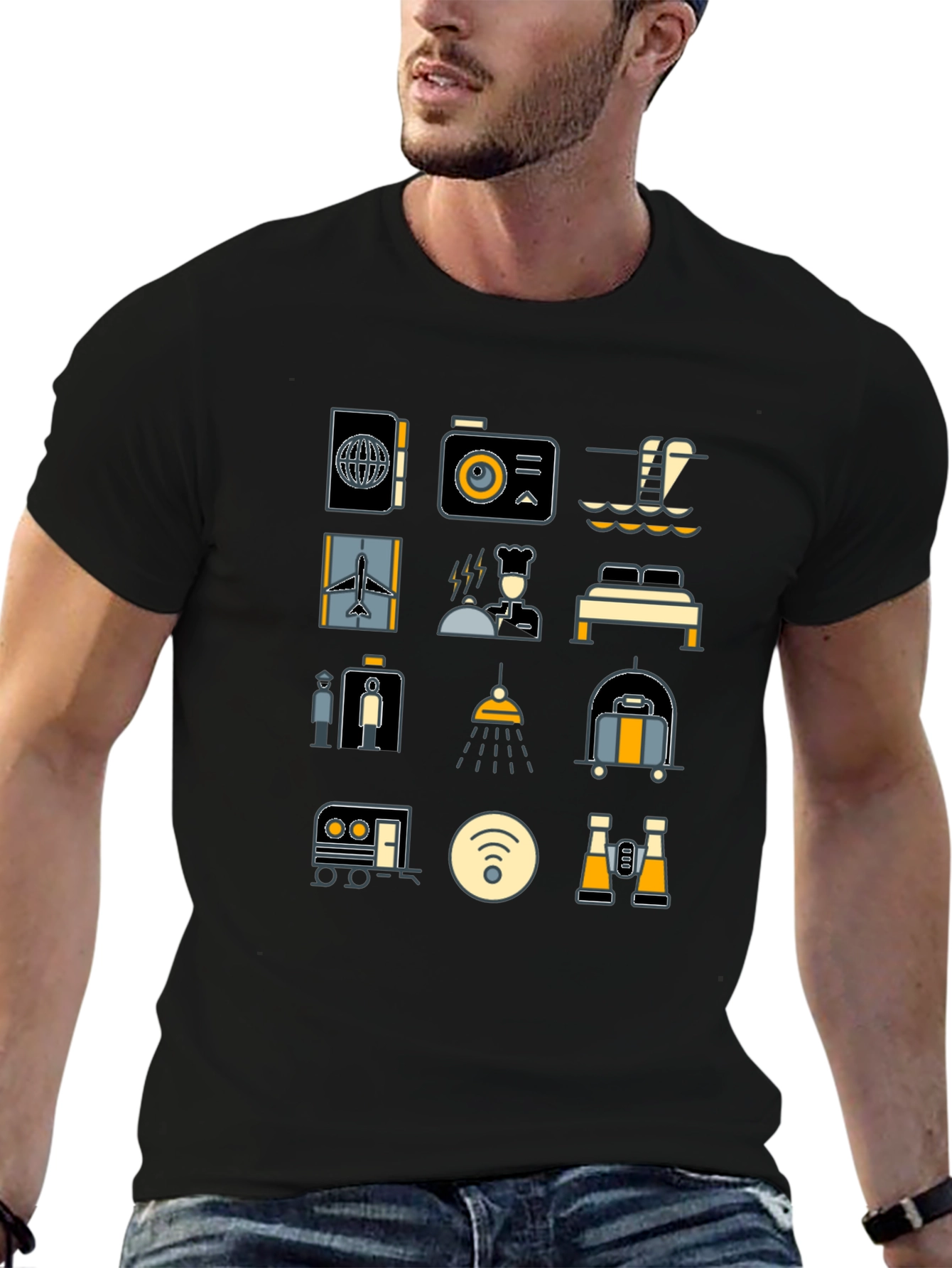 Travel Icon T-Shirt - Vacation Ready Style