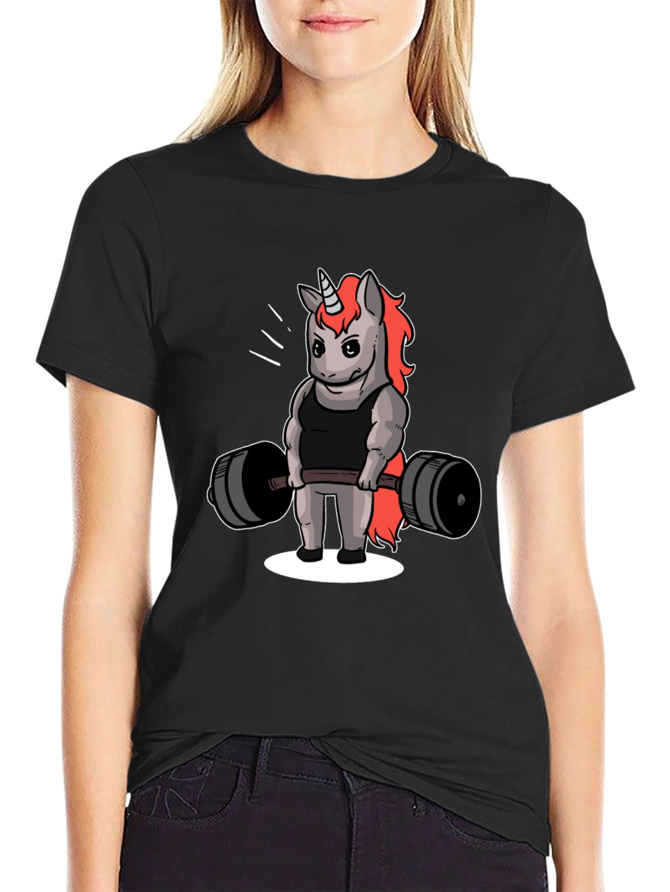 Unicorn Weightlifting T-Shirt - Black