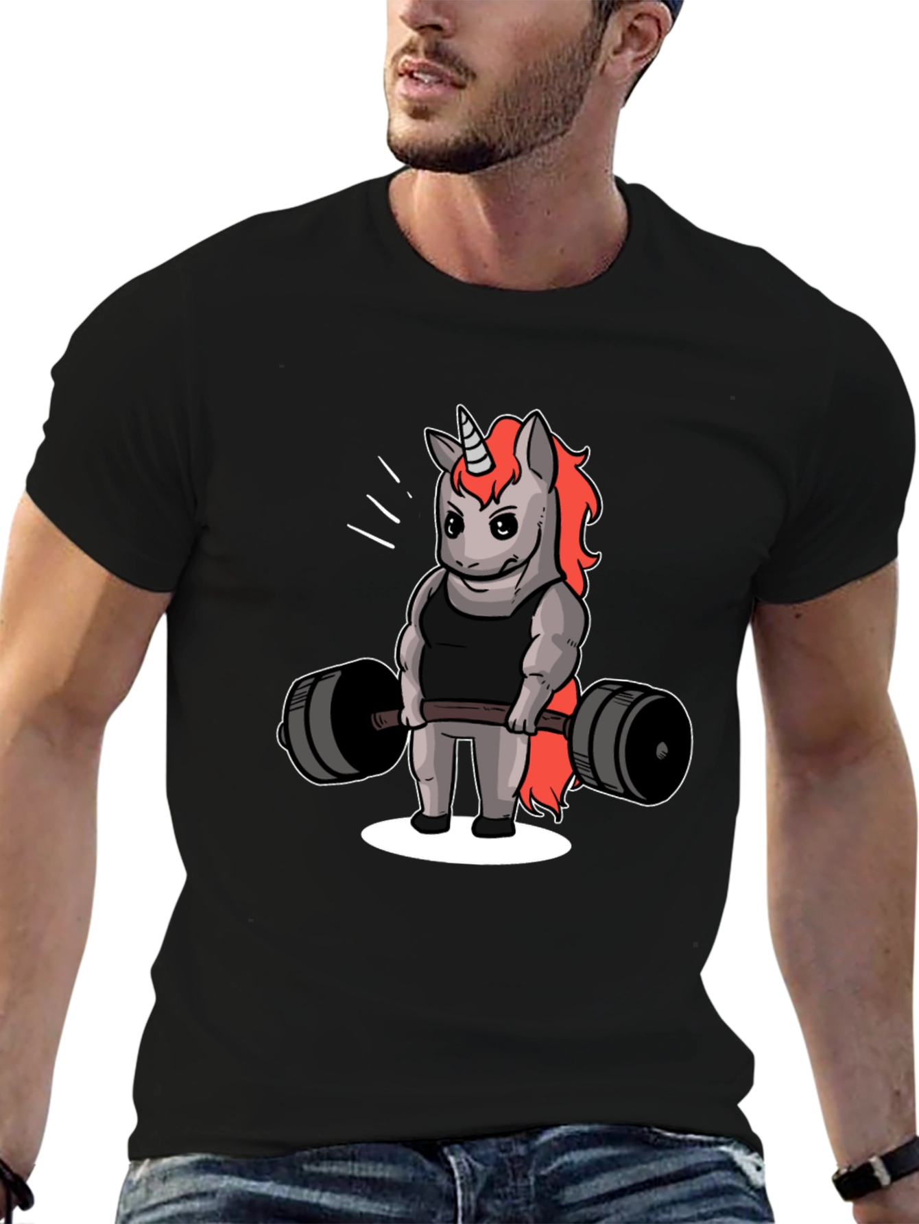 Unicorn Weightlifting T-Shirt - Black