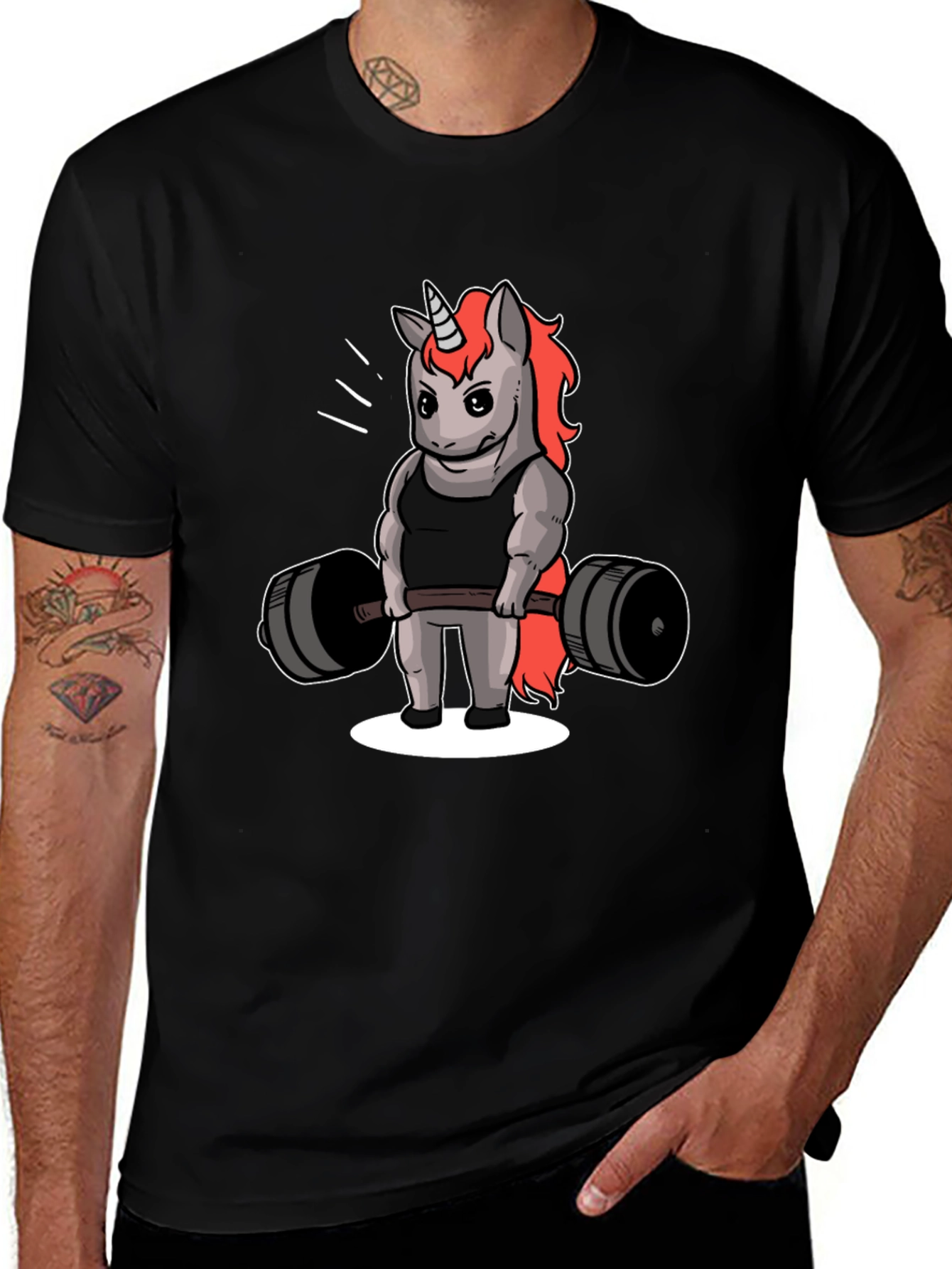 Unicorn Weightlifting T-Shirt - Black