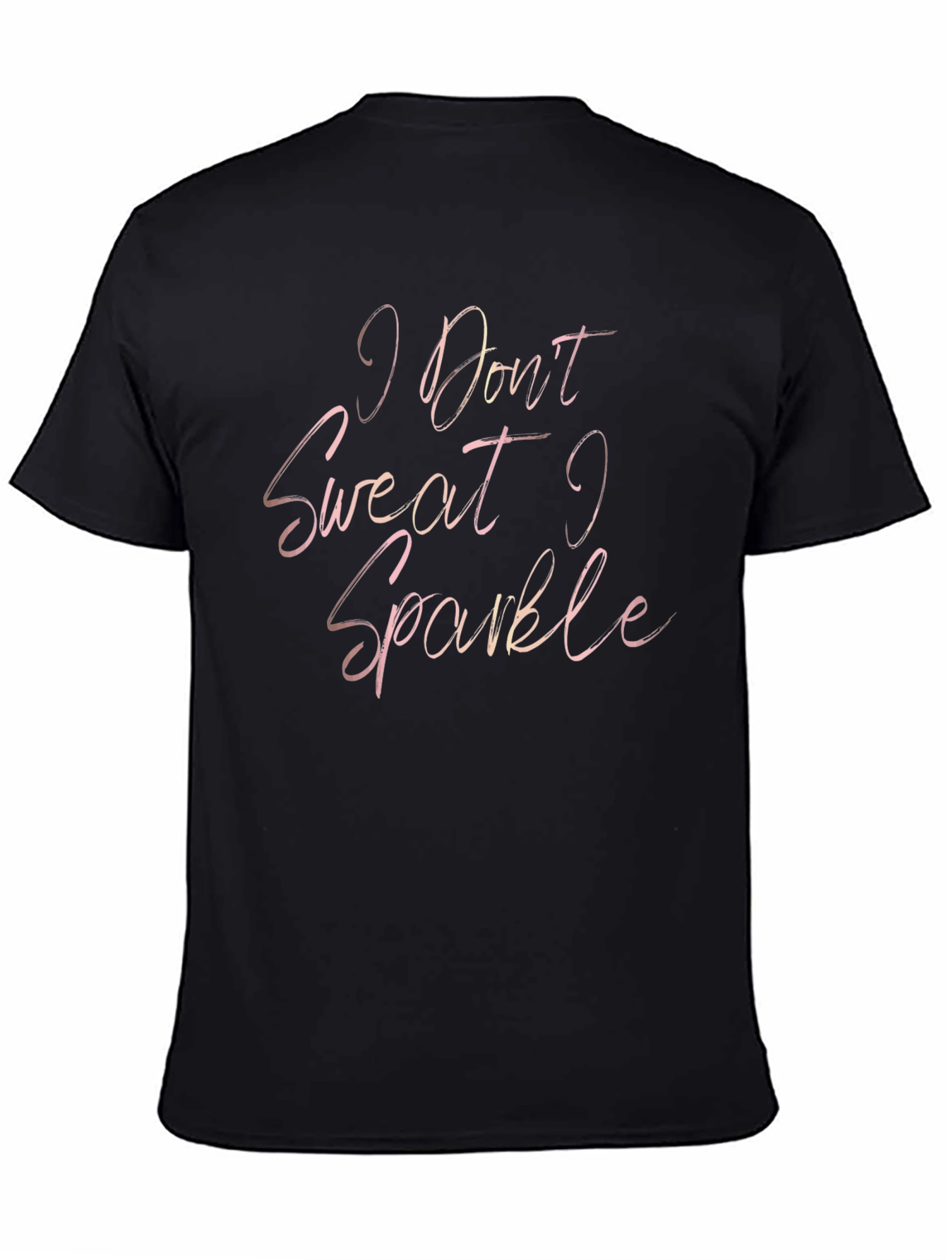 Sparkle Slogan Tee - Black Unisex T-Shirt