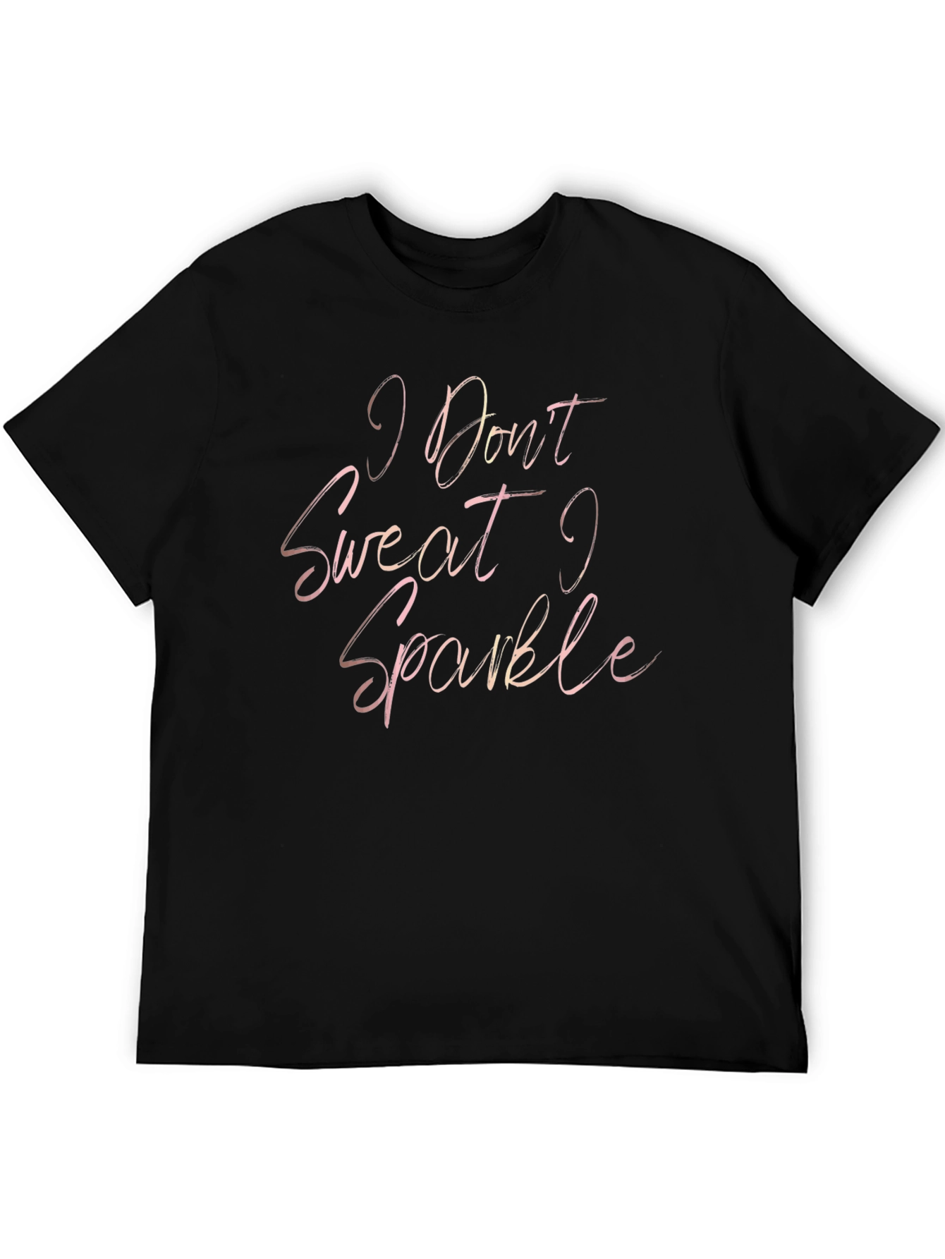 Sparkle Slogan Tee - Black Unisex T-Shirt