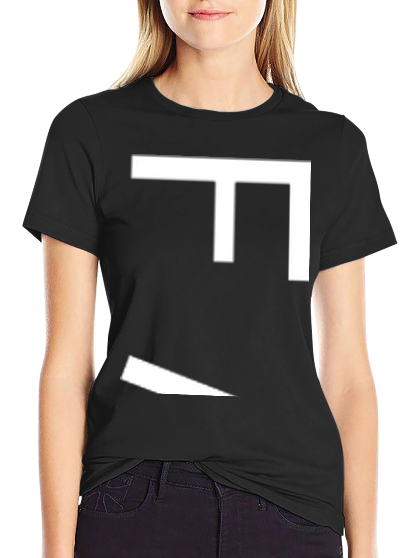 Modern Abstract Graphic Tee - Mens Black T-Shirt