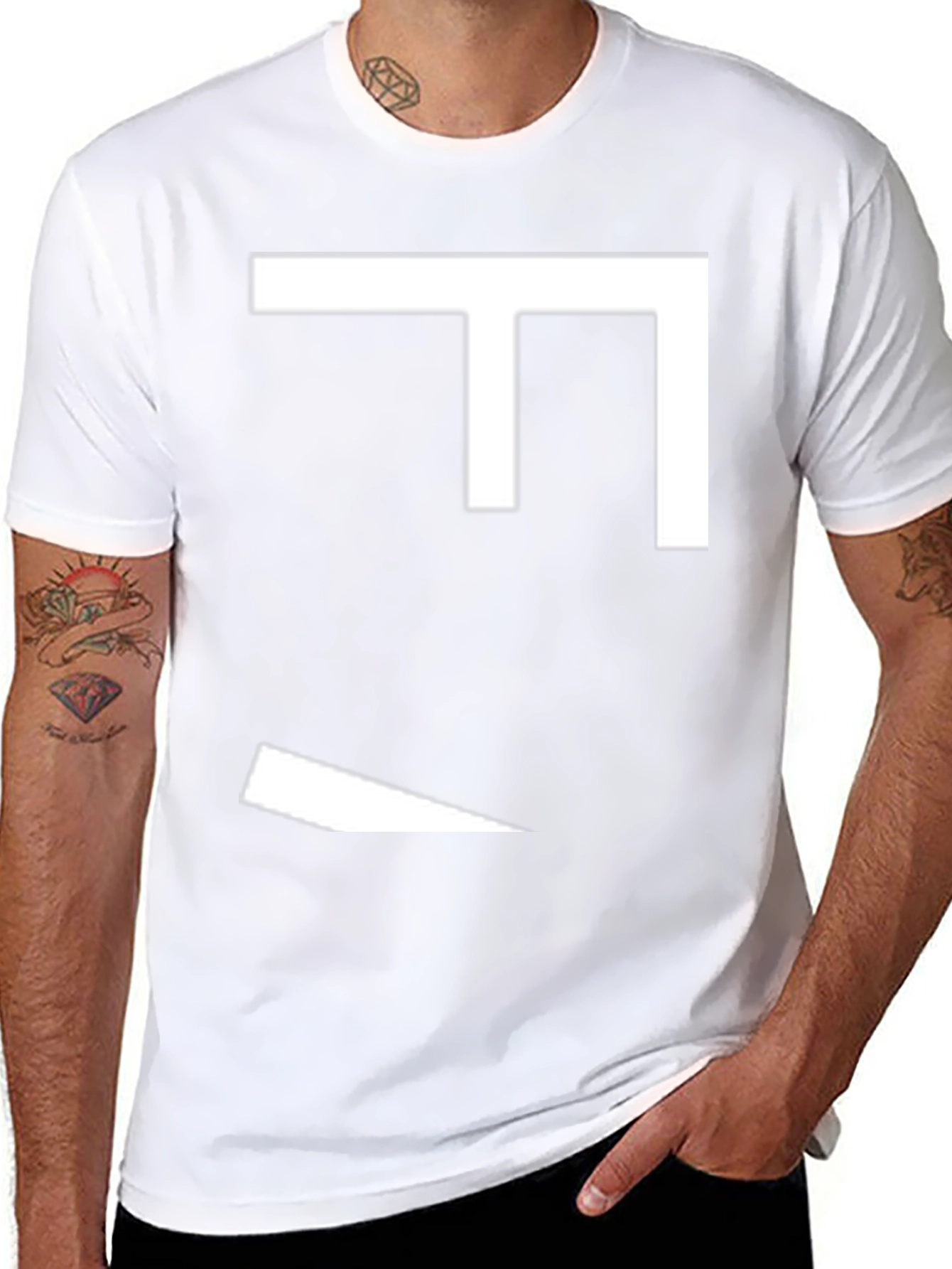Modern Abstract Graphic Tee - Mens Black T-Shirt