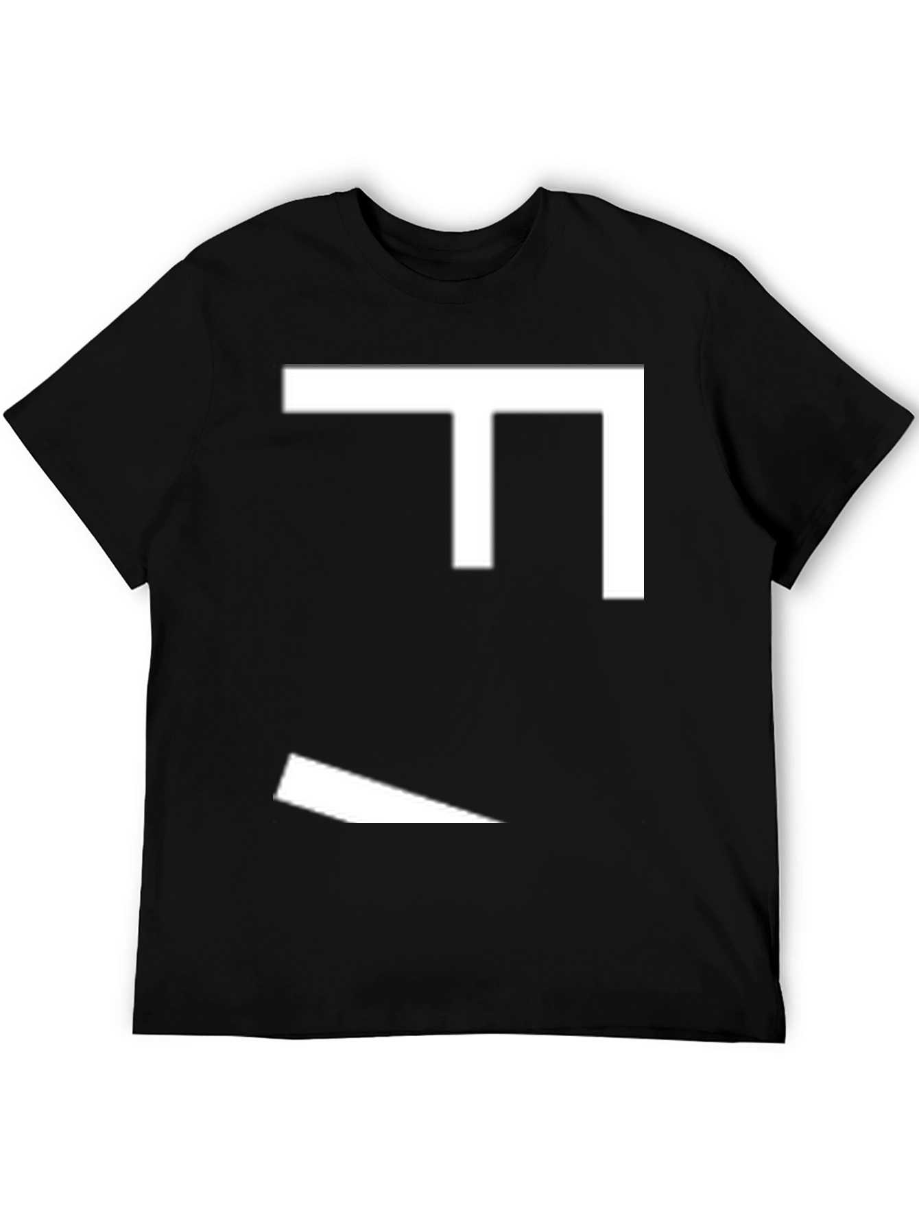 Modern Abstract Graphic Tee - Mens Black T-Shirt