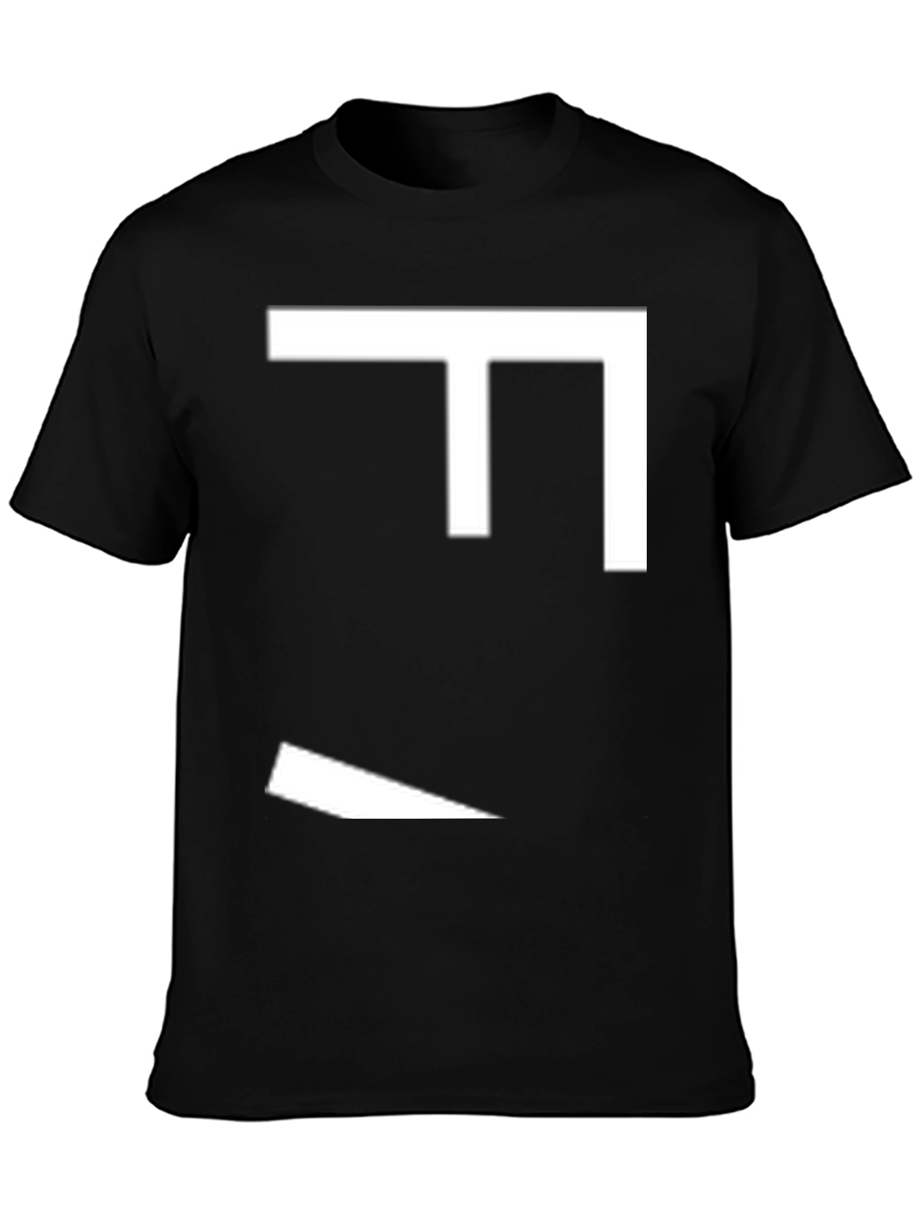 Modern Abstract Graphic Tee - Mens Black T-Shirt