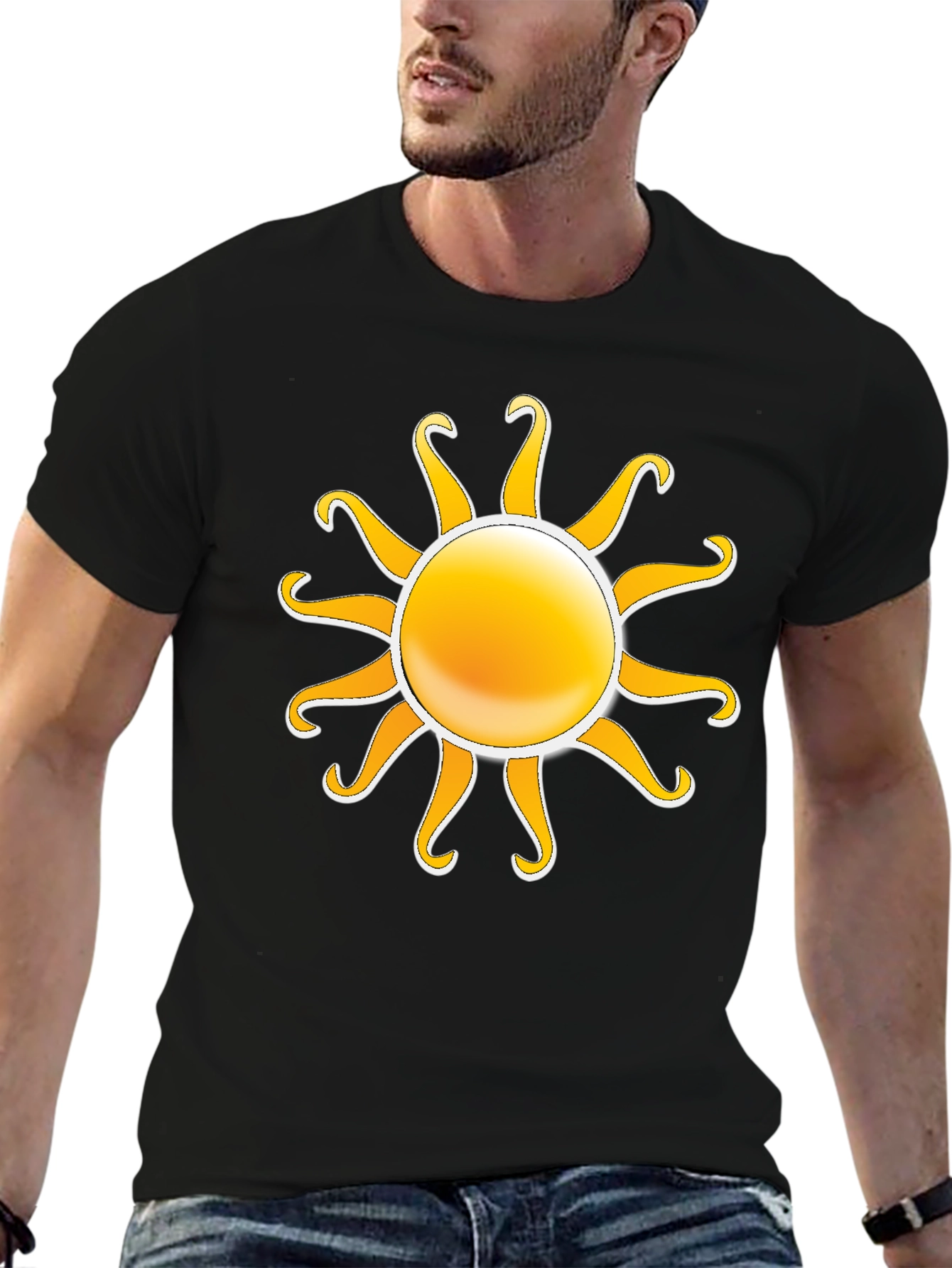 Sun Graphic Black T-Shirt