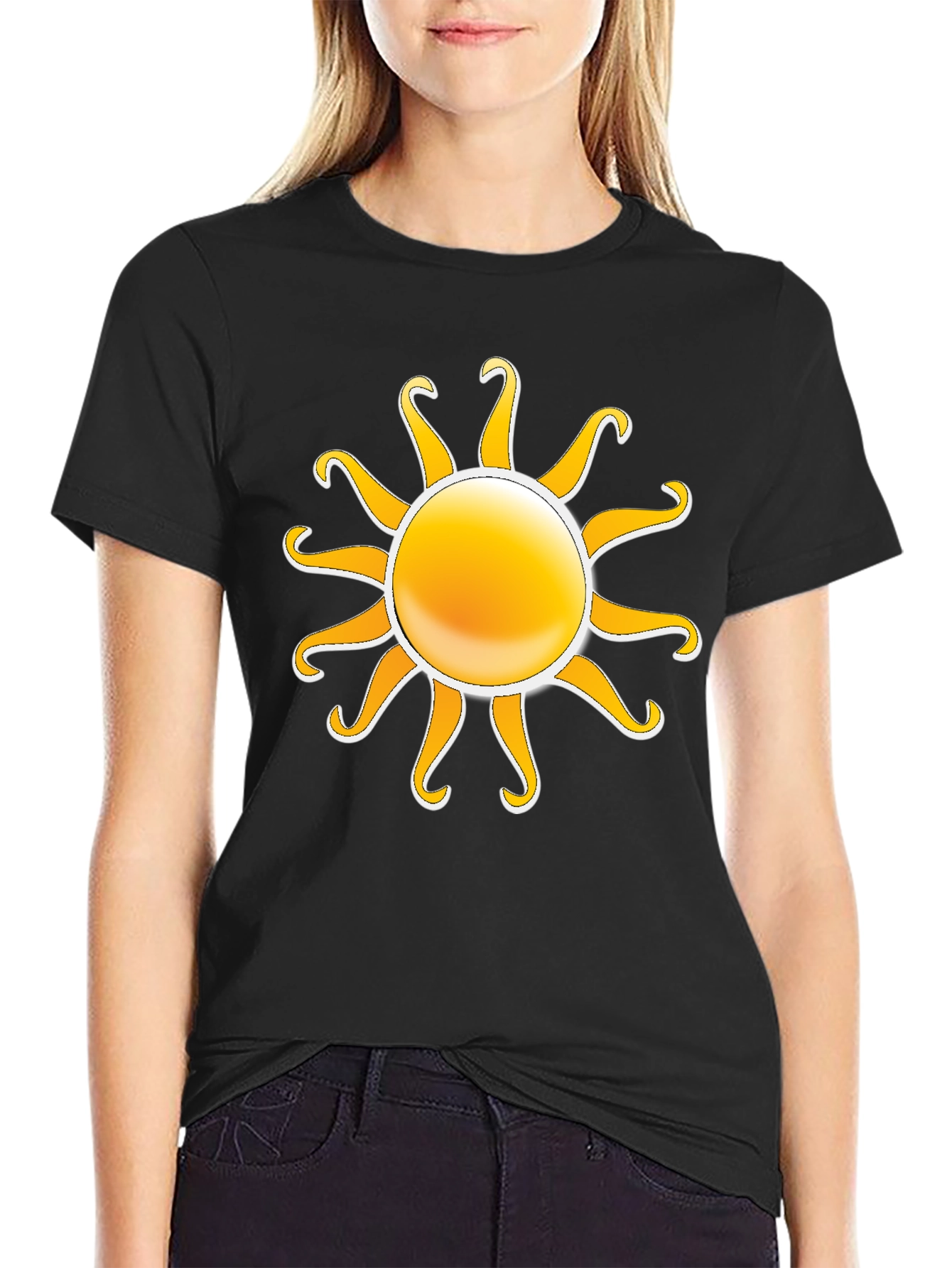 Sun Graphic Black T-Shirt