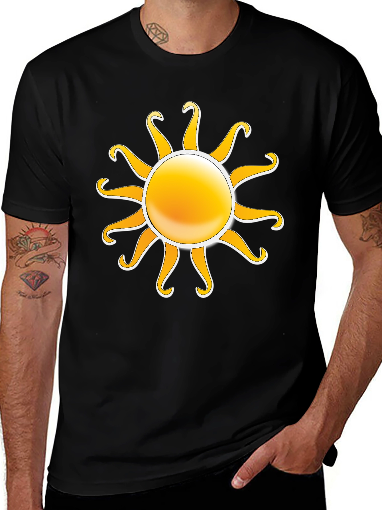 Sun Graphic Black T-Shirt