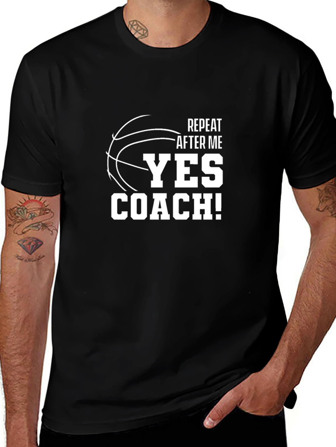 Basketball Coach T-Shirt - Repeat After Me Yes Coach!