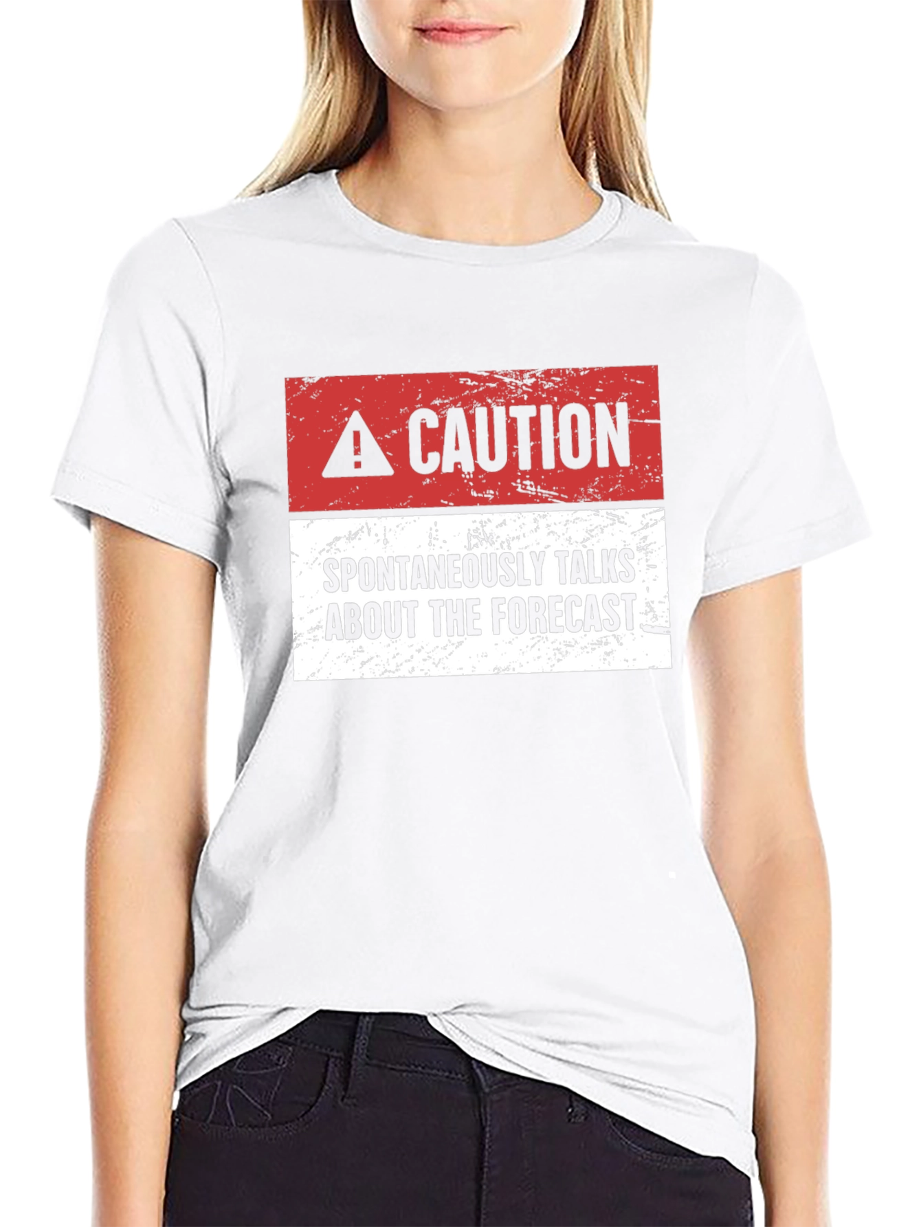 Caution: Spontaneously Talks About The Forecast - T-Shirt