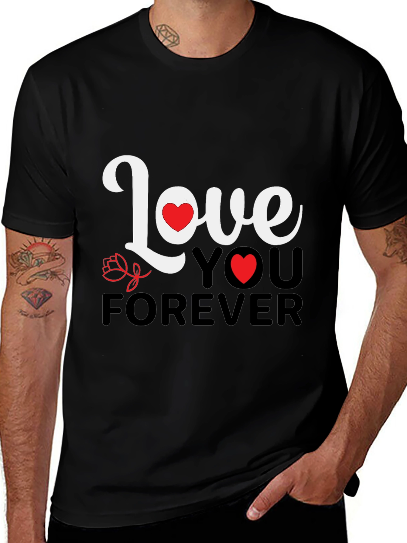 Love You Forever Graphic Tee - Black
