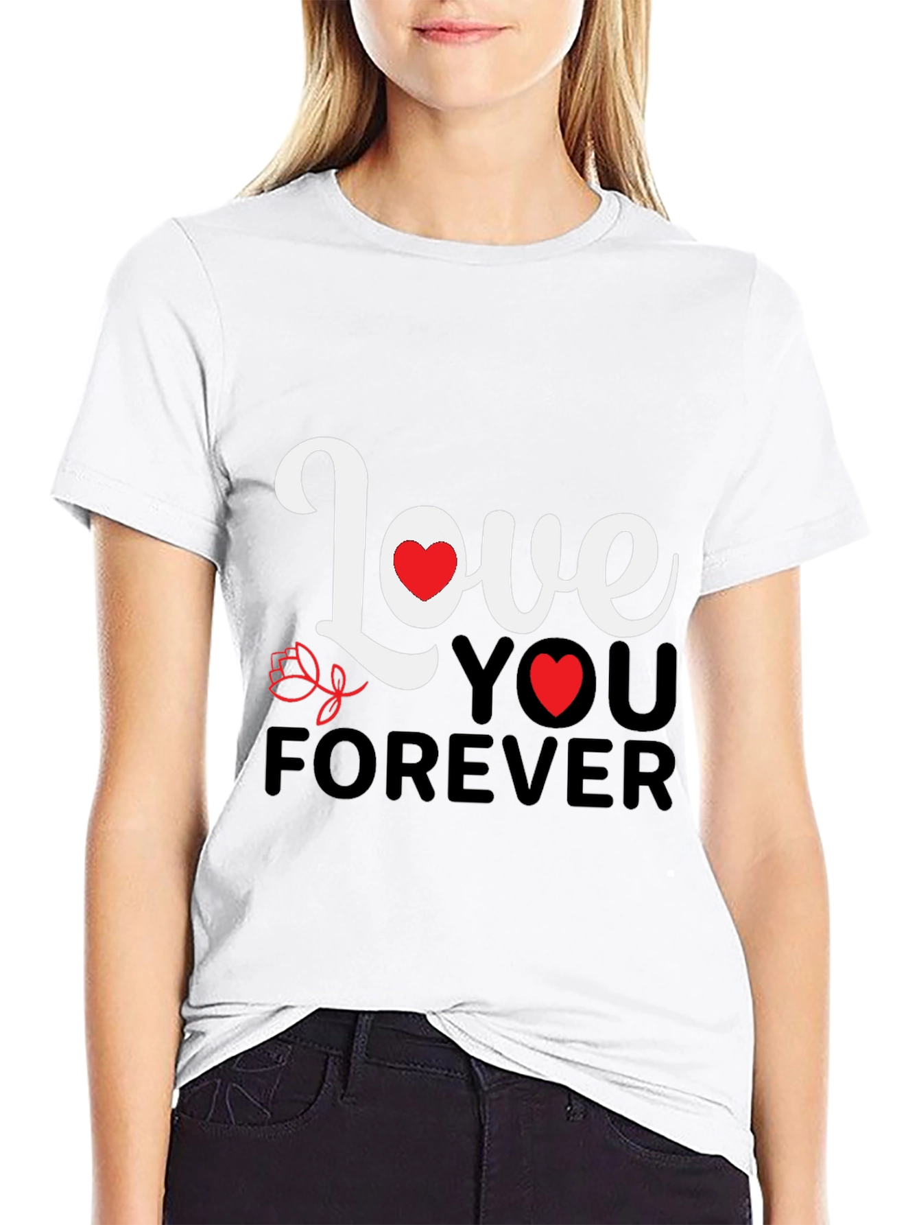 Love You Forever Graphic Tee - Black