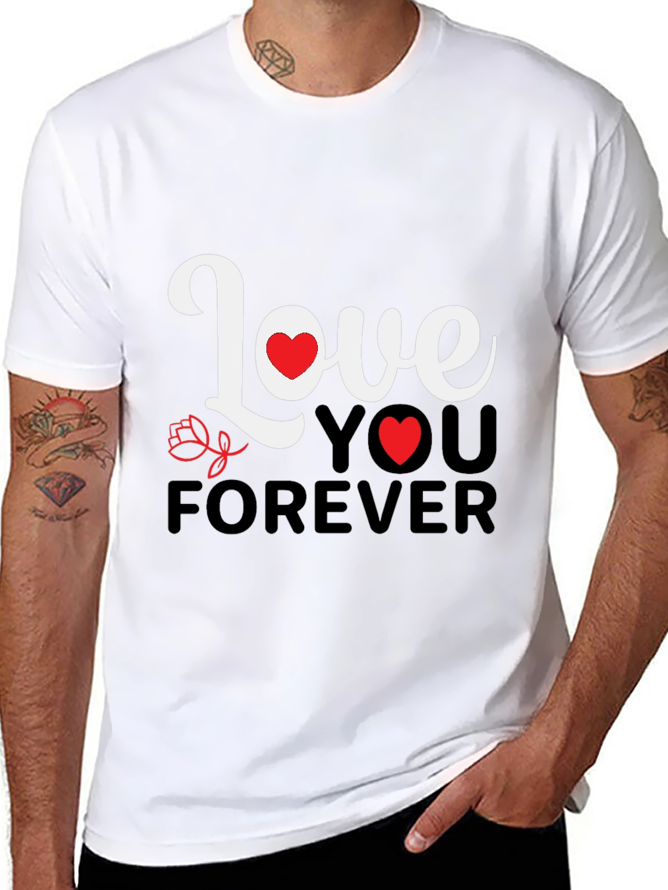 Love You Forever Graphic Tee - Black