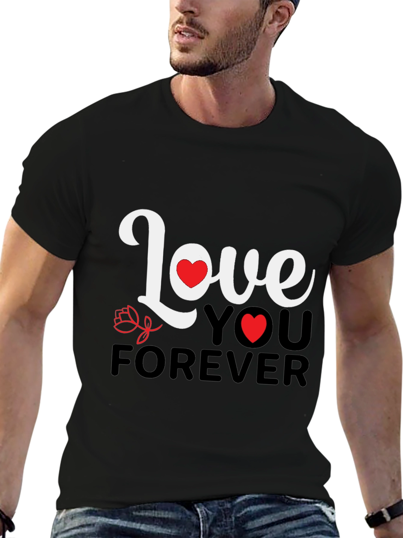 Love You Forever Graphic Tee - Black