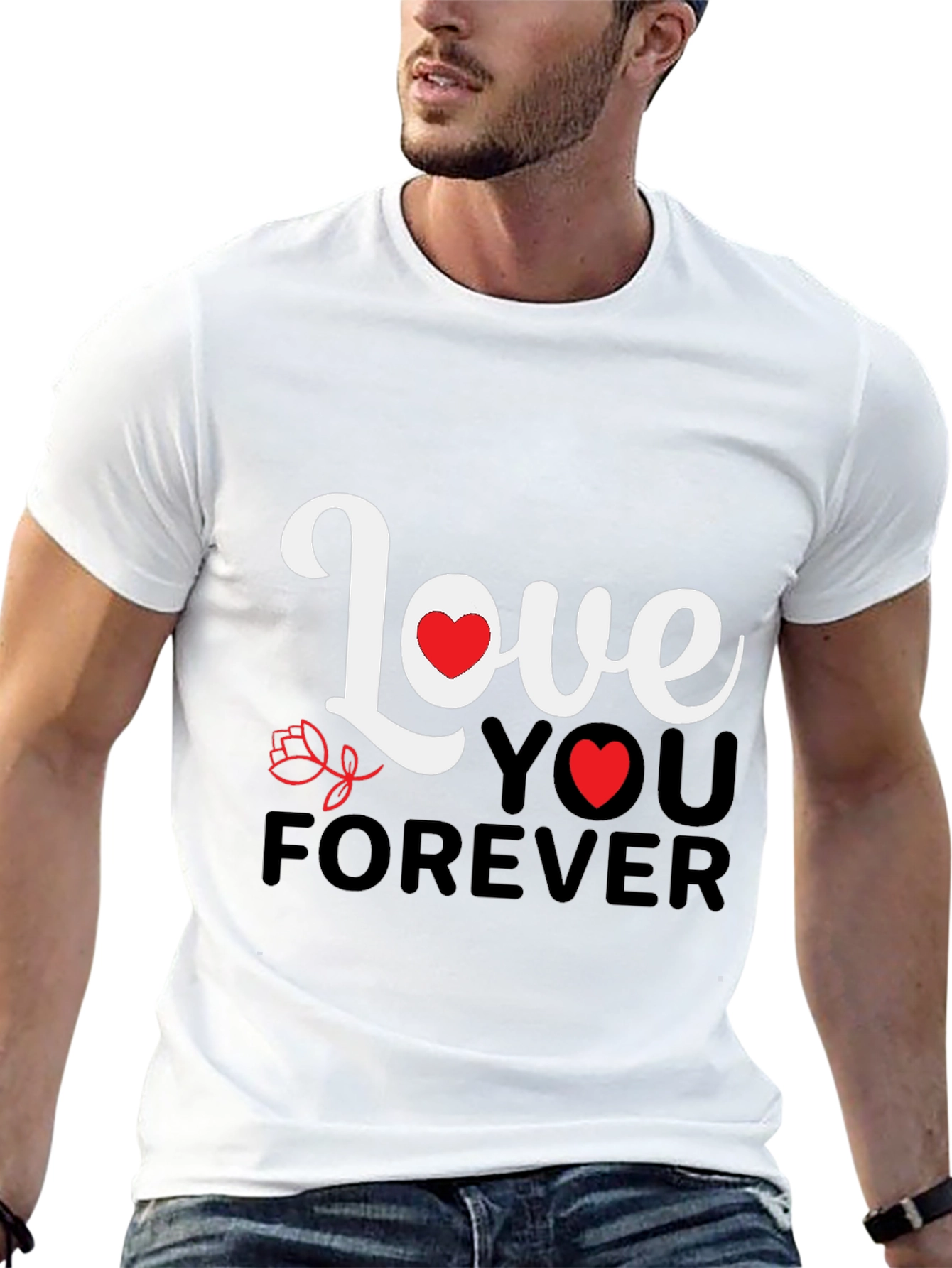 Love You Forever Graphic Tee - Black