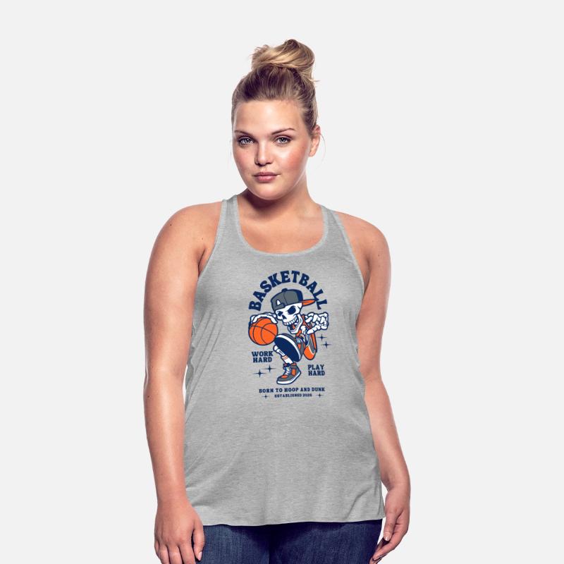 Navy and Orange Illustration Skull Basketball