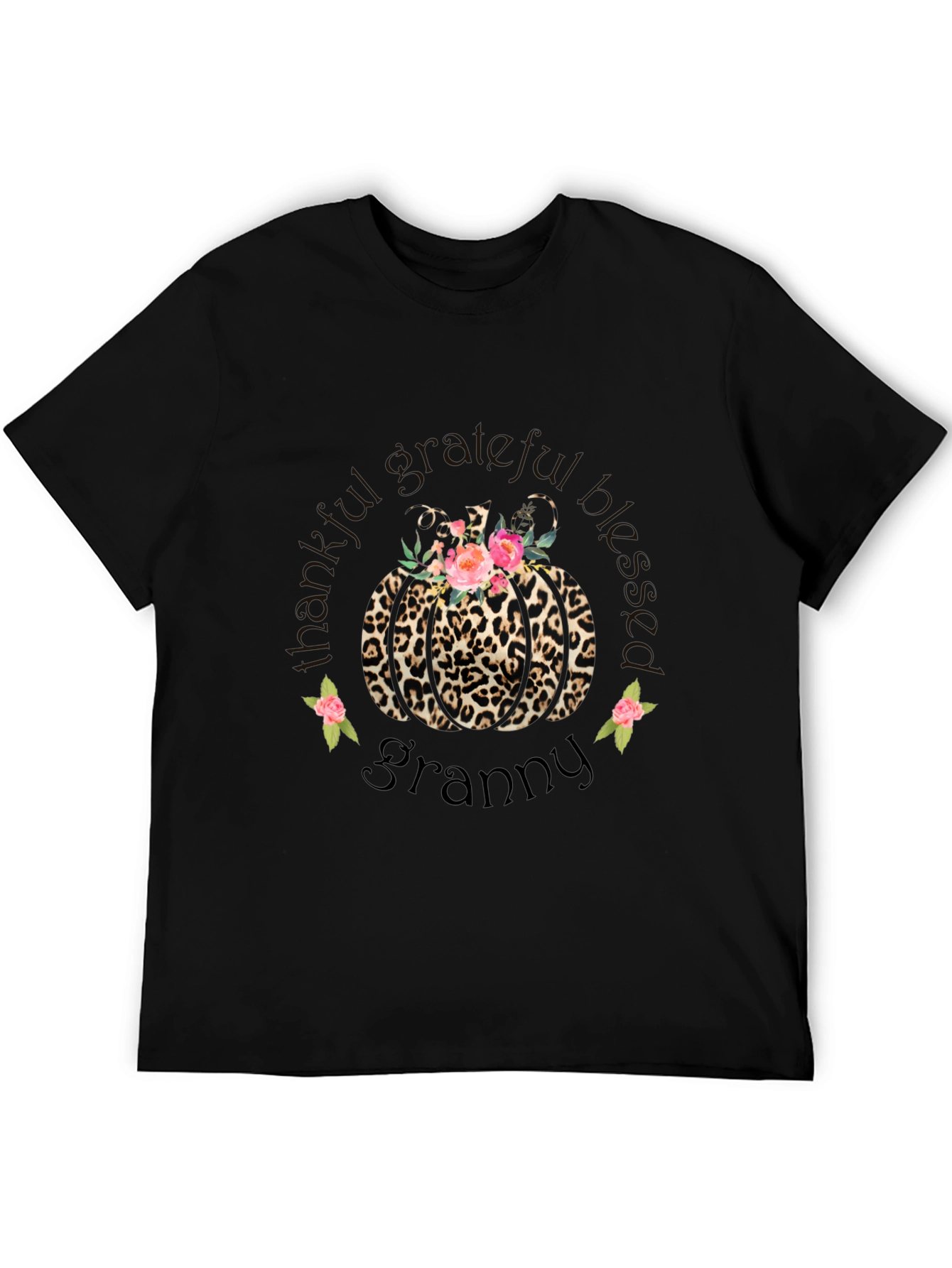 Leopard Pumpkin Granny Graphic T-Shirt